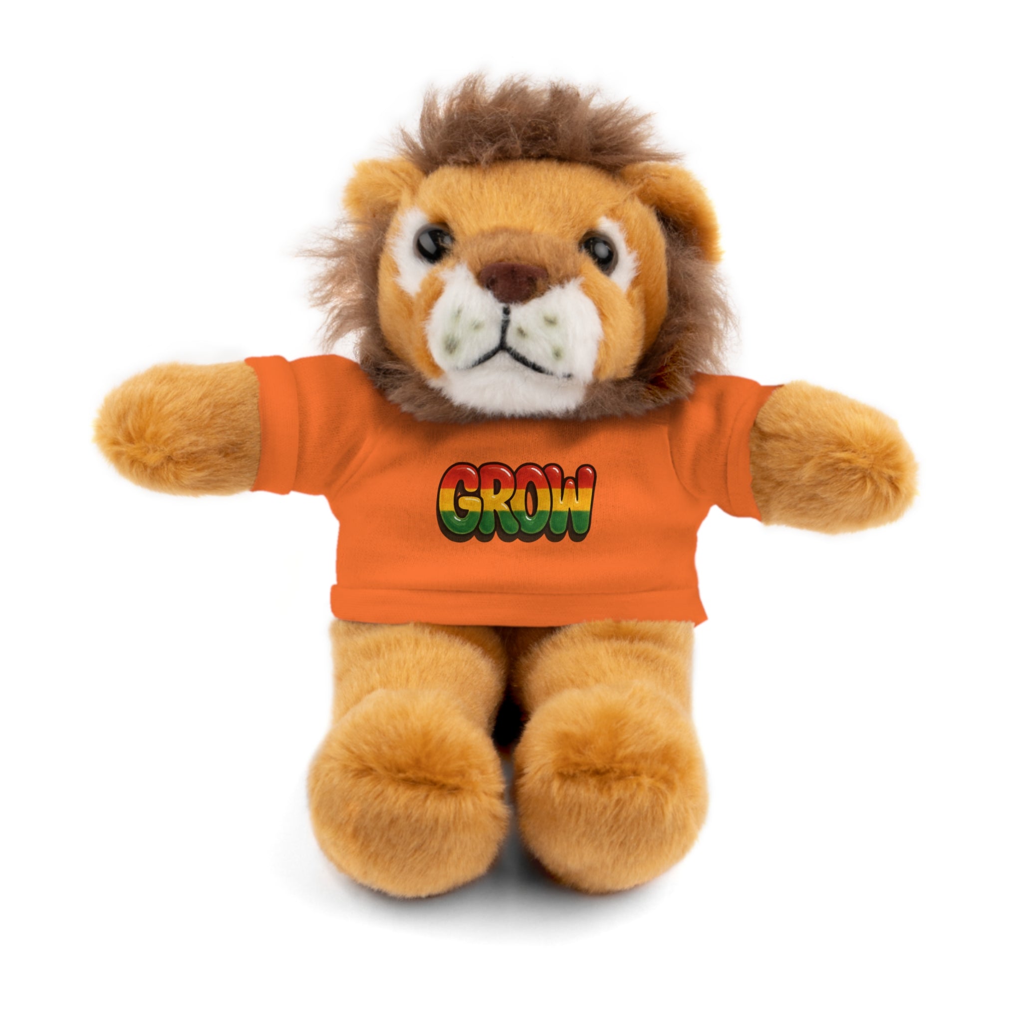 Grow Clothing™ - Rasta Bubble Shirt on your favorite Stuffed Animal, Cute Plush Toy, Gift for Kids, Motivational Bear, Birthday Present, Huggable Friend, Inspiring Decor
