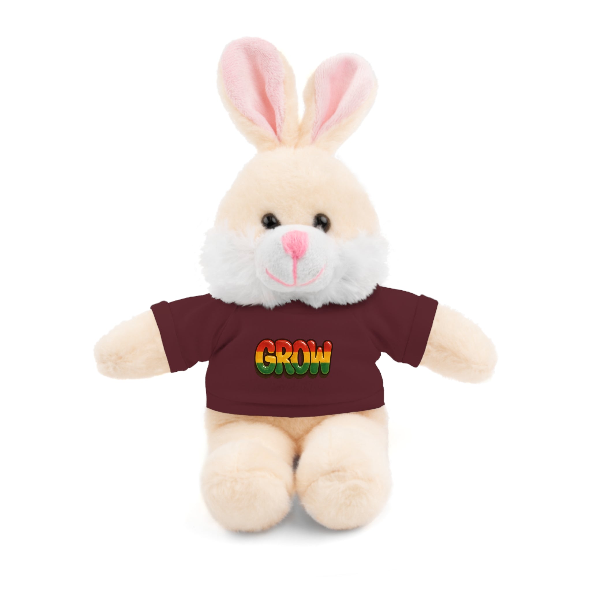 Grow Clothing™ - Rasta Bubble Shirt on your favorite Stuffed Animal, Cute Plush Toy, Gift for Kids, Motivational Bear, Birthday Present, Huggable Friend, Inspiring Decor