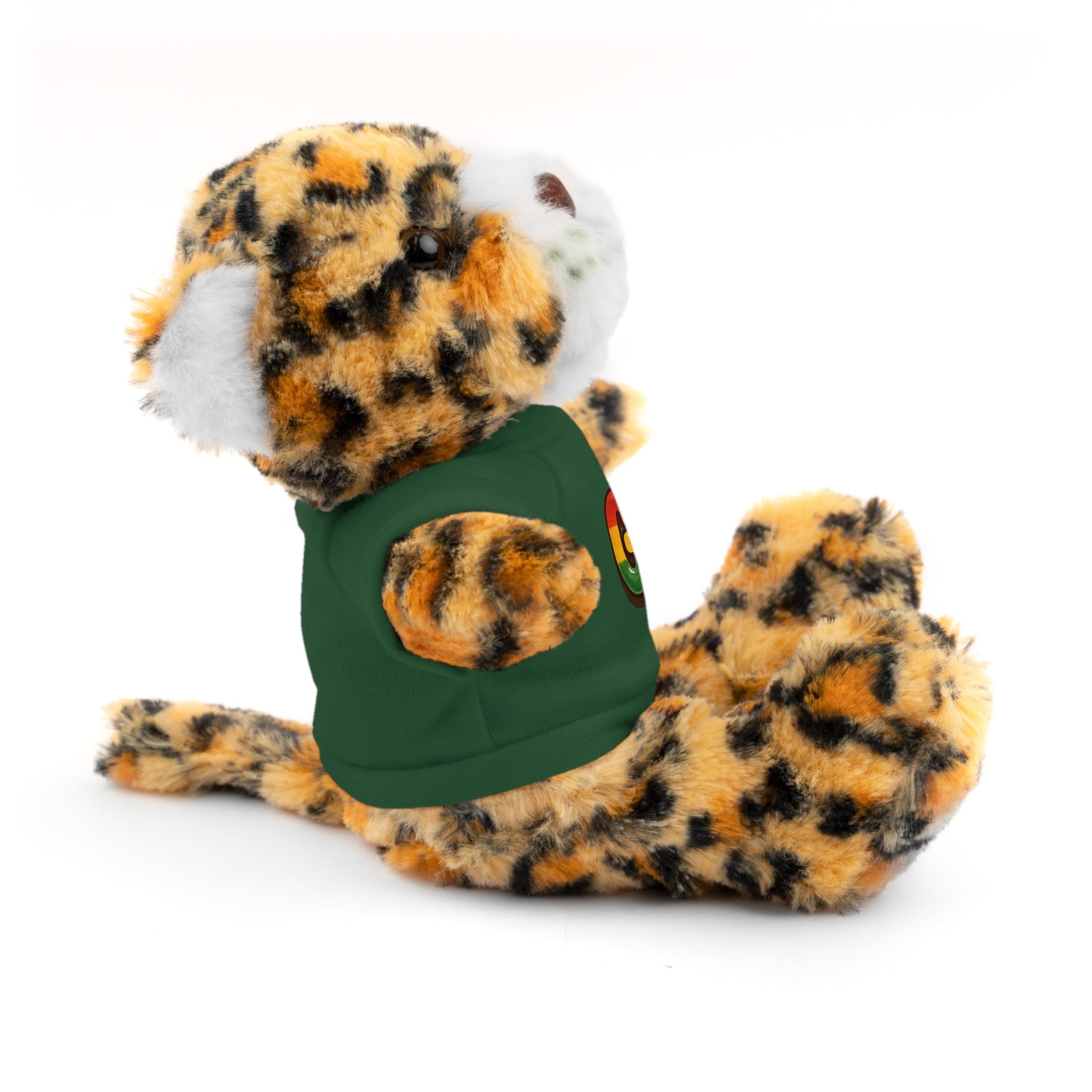 Grow Clothing™ - Rasta Bubble Shirt on your favorite Stuffed Animal, Cute Plush Toy, Gift for Kids, Motivational Bear, Birthday Present, Huggable Friend, Inspiring Decor