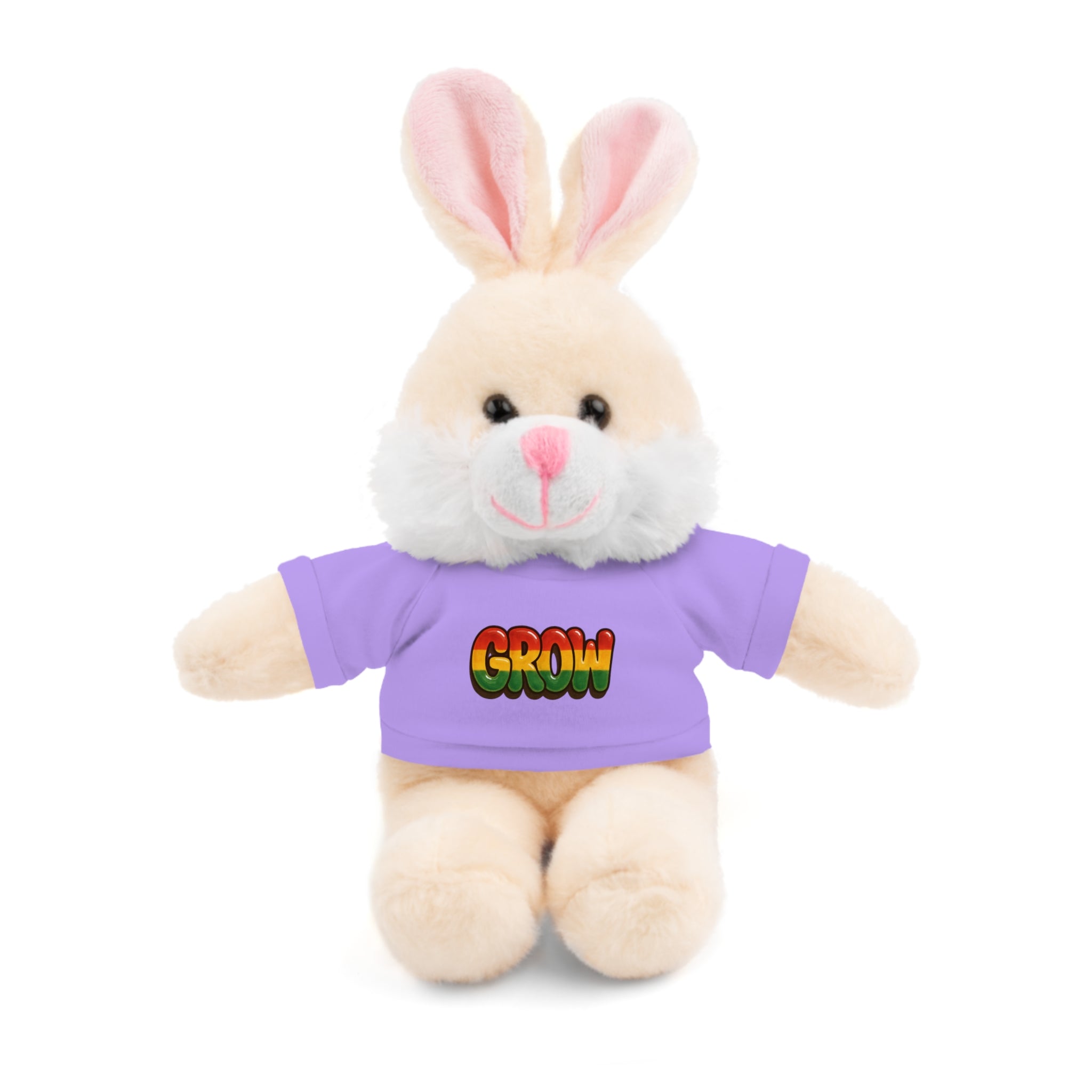Grow Clothing™ - Rasta Bubble Shirt on your favorite Stuffed Animal, Cute Plush Toy, Gift for Kids, Motivational Bear, Birthday Present, Huggable Friend, Inspiring Decor