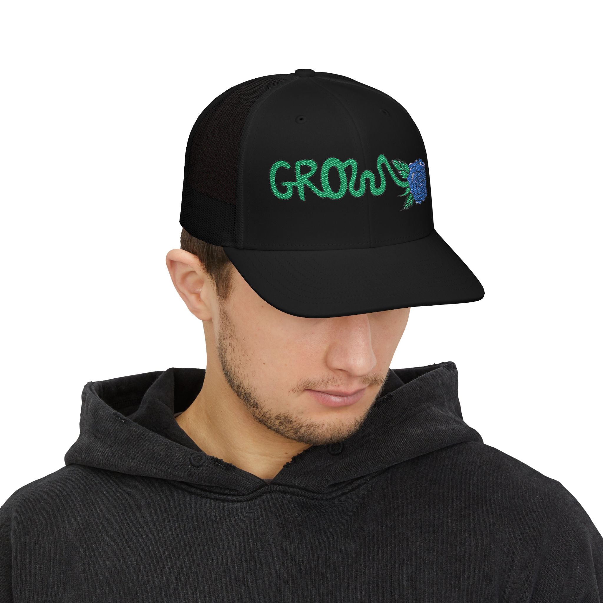 Embroidered Grow Clothing™Snapback Trucker Cap - positive streetwear - the grow clothing