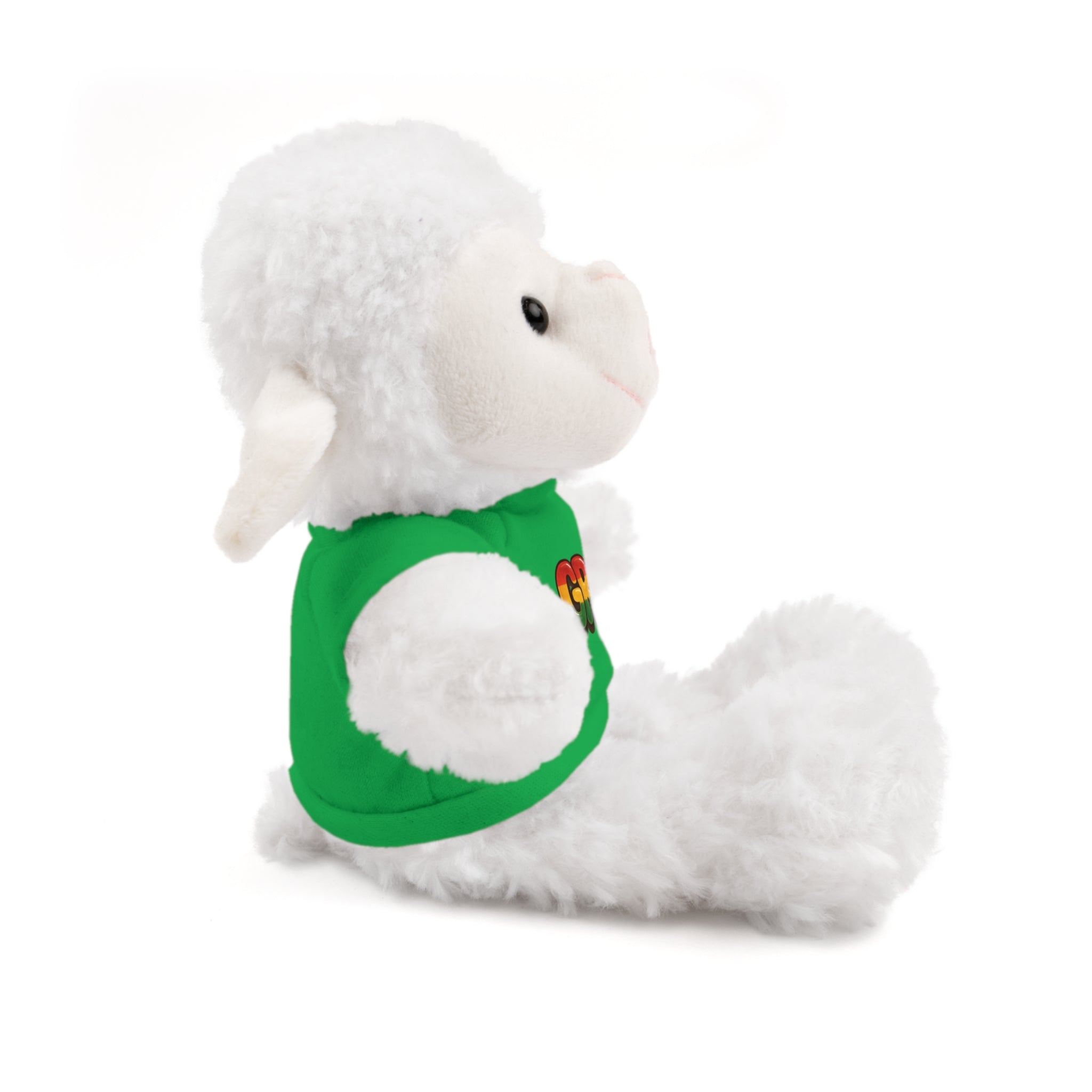 Grow Clothing™ - Rasta Bubble Shirt on your favorite Stuffed Animal, Cute Plush Toy, Gift for Kids, Motivational Bear, Birthday Present, Huggable Friend, Inspiring Decor