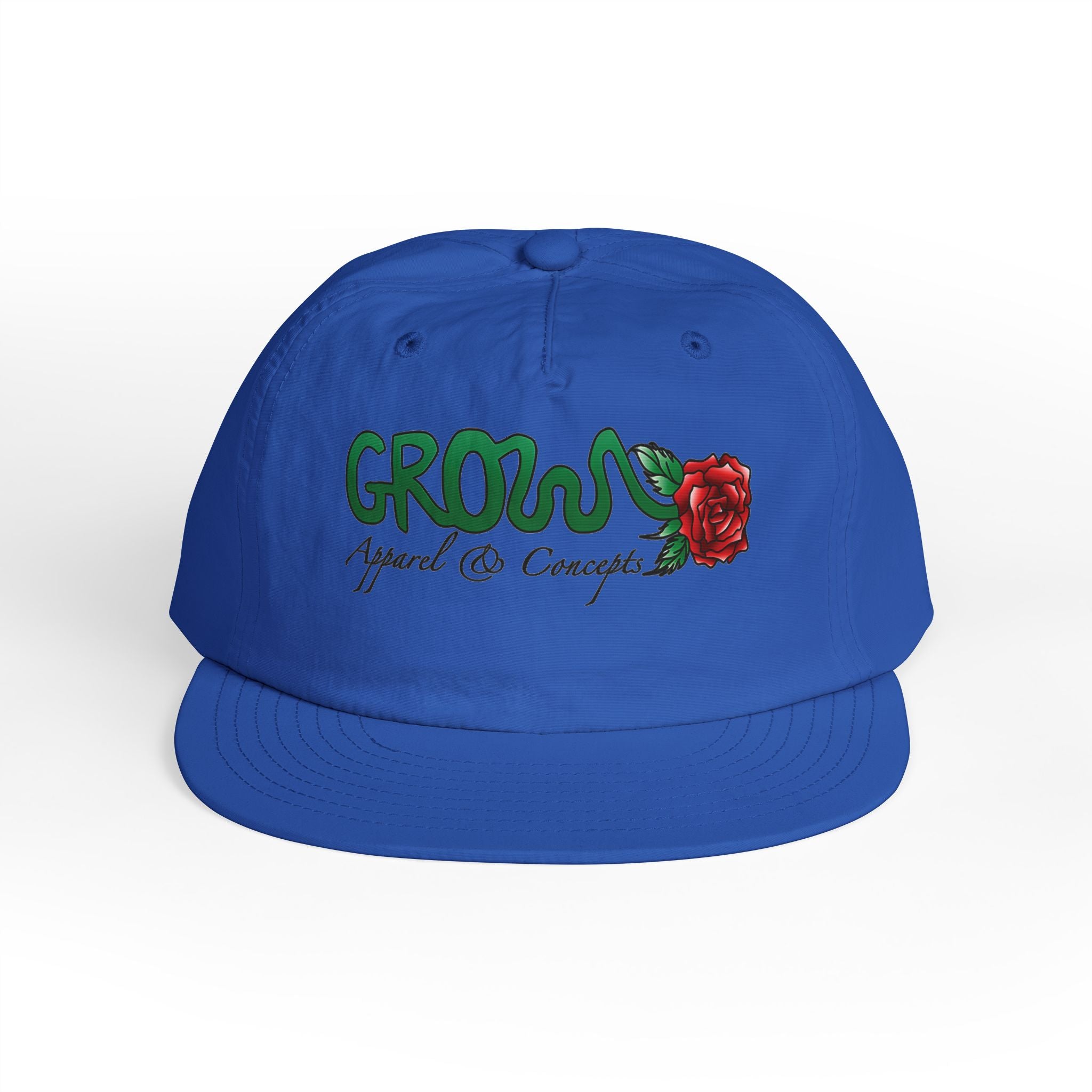 Grow Clothing™  Iconic Surf Cap (printed) was one of our first, unisex, many colors, snapback, nylon, GREAT quality (great surf hat!)