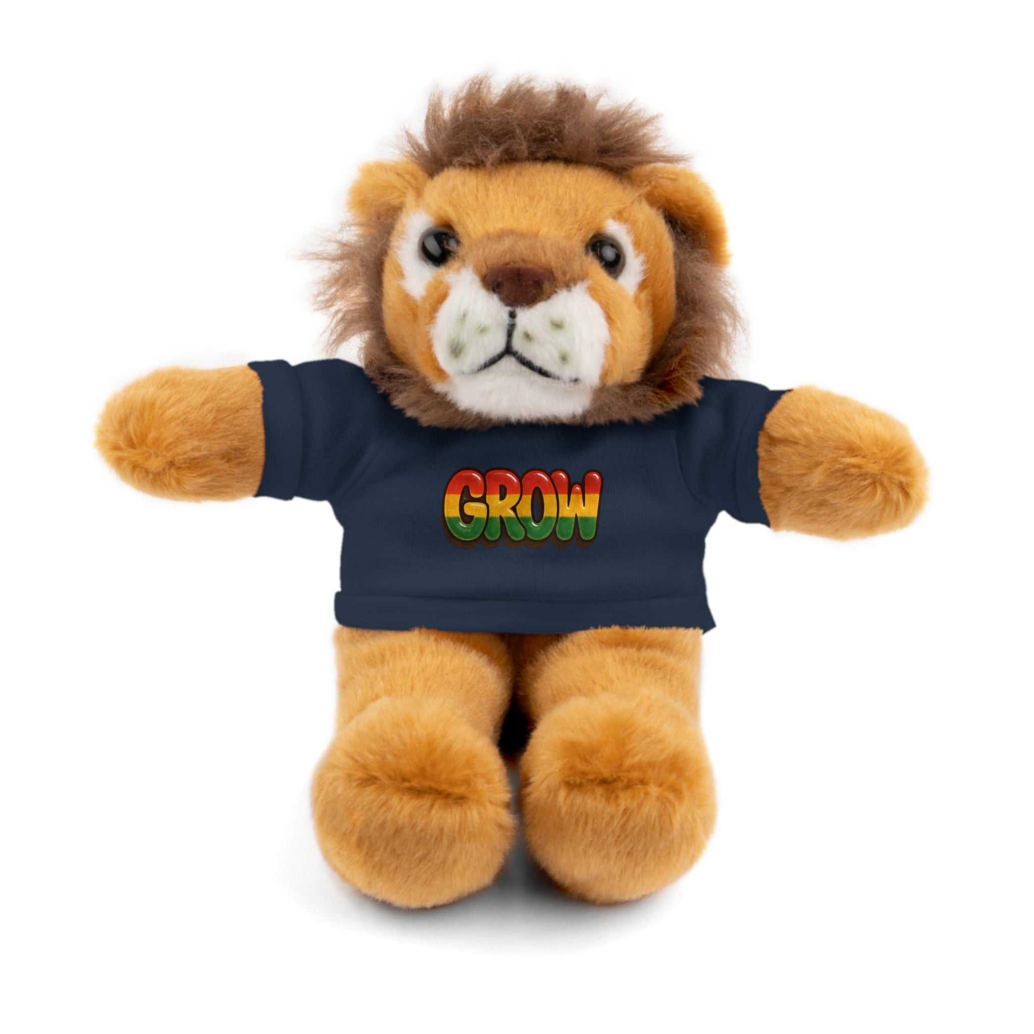 Grow Clothing™ - Rasta Bubble Shirt on your favorite Stuffed Animal, Cute Plush Toy, Gift for Kids, Motivational Bear, Birthday Present, Huggable Friend, Inspiring Decor