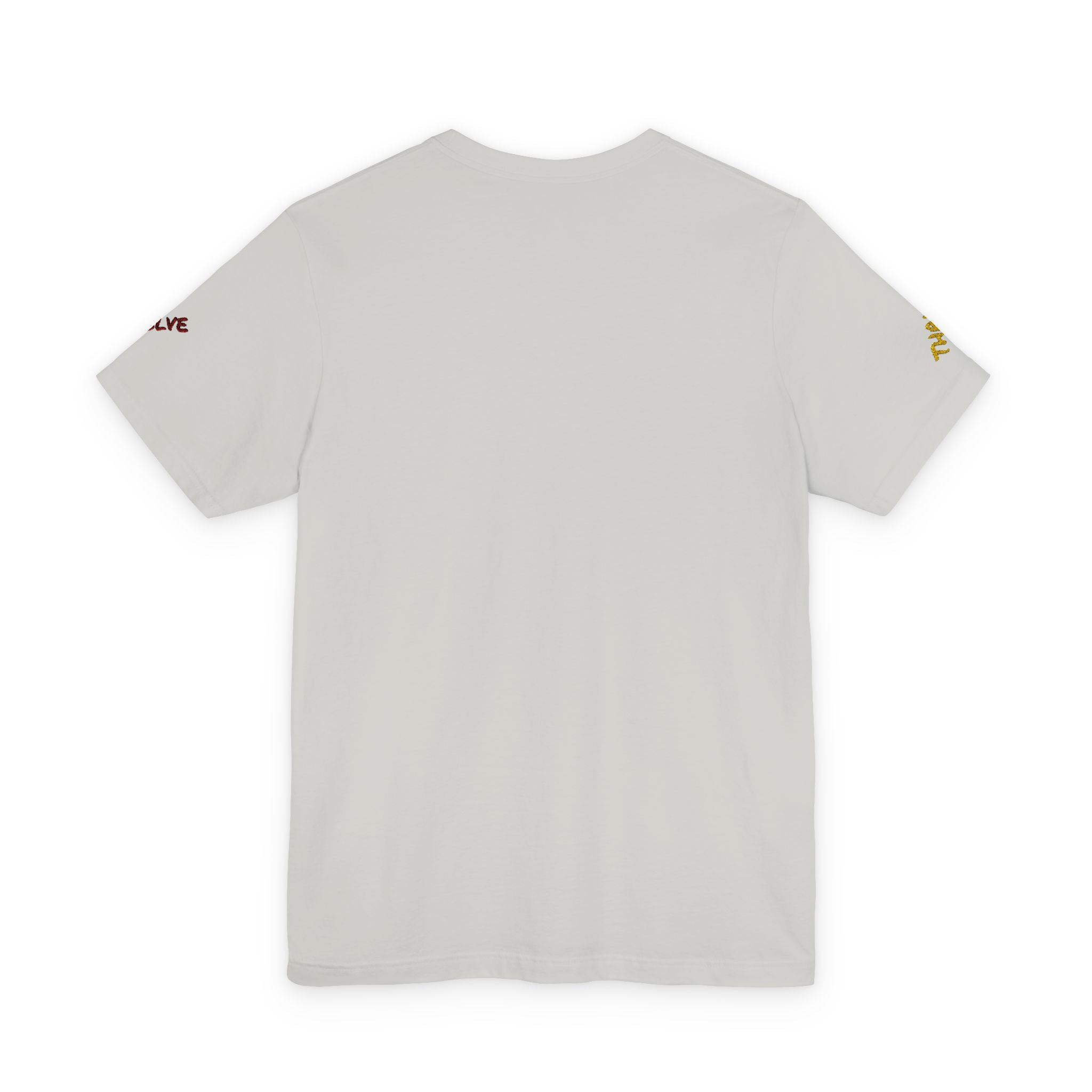 Grow Unisex embroidered Jersey Tee, positive streetwear, Evolve & Thrive on Sleeves