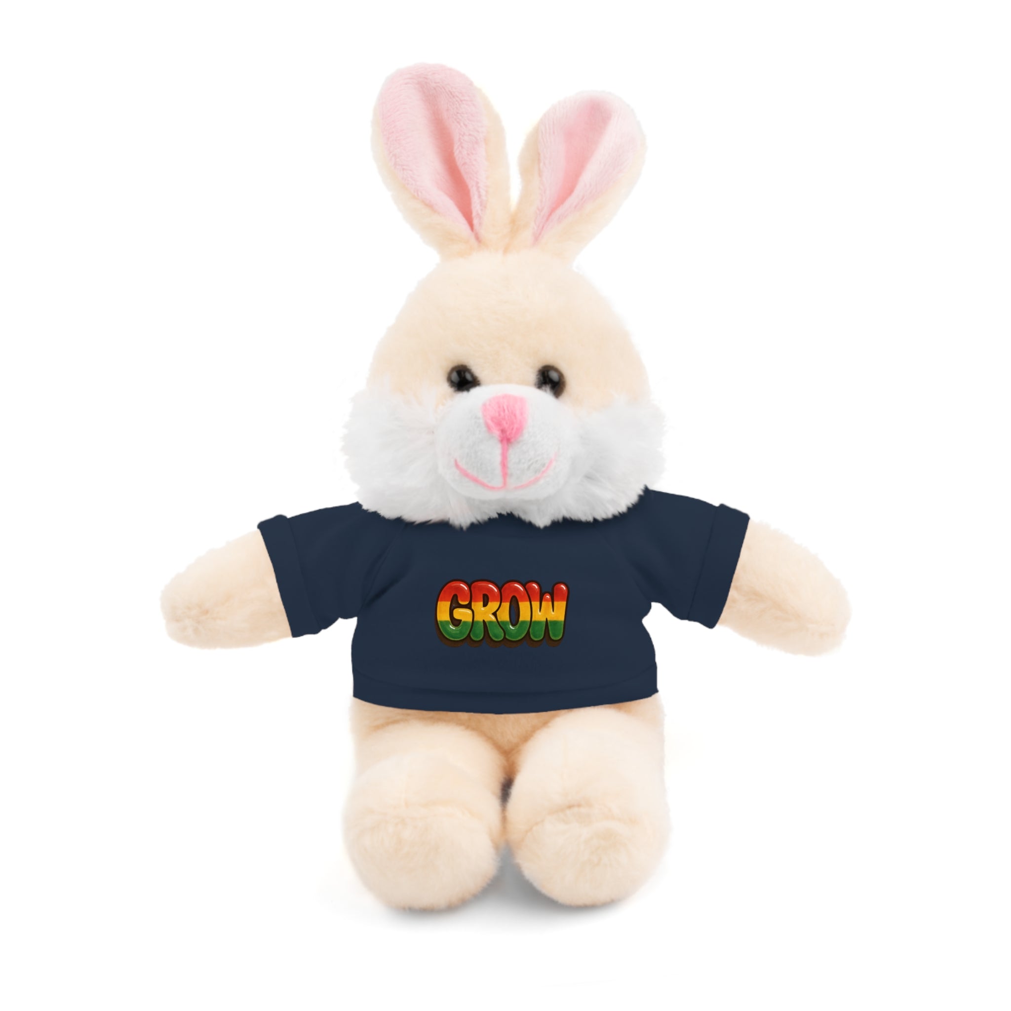 Grow Clothing™ - Rasta Bubble Shirt on your favorite Stuffed Animal, Cute Plush Toy, Gift for Kids, Motivational Bear, Birthday Present, Huggable Friend, Inspiring Decor