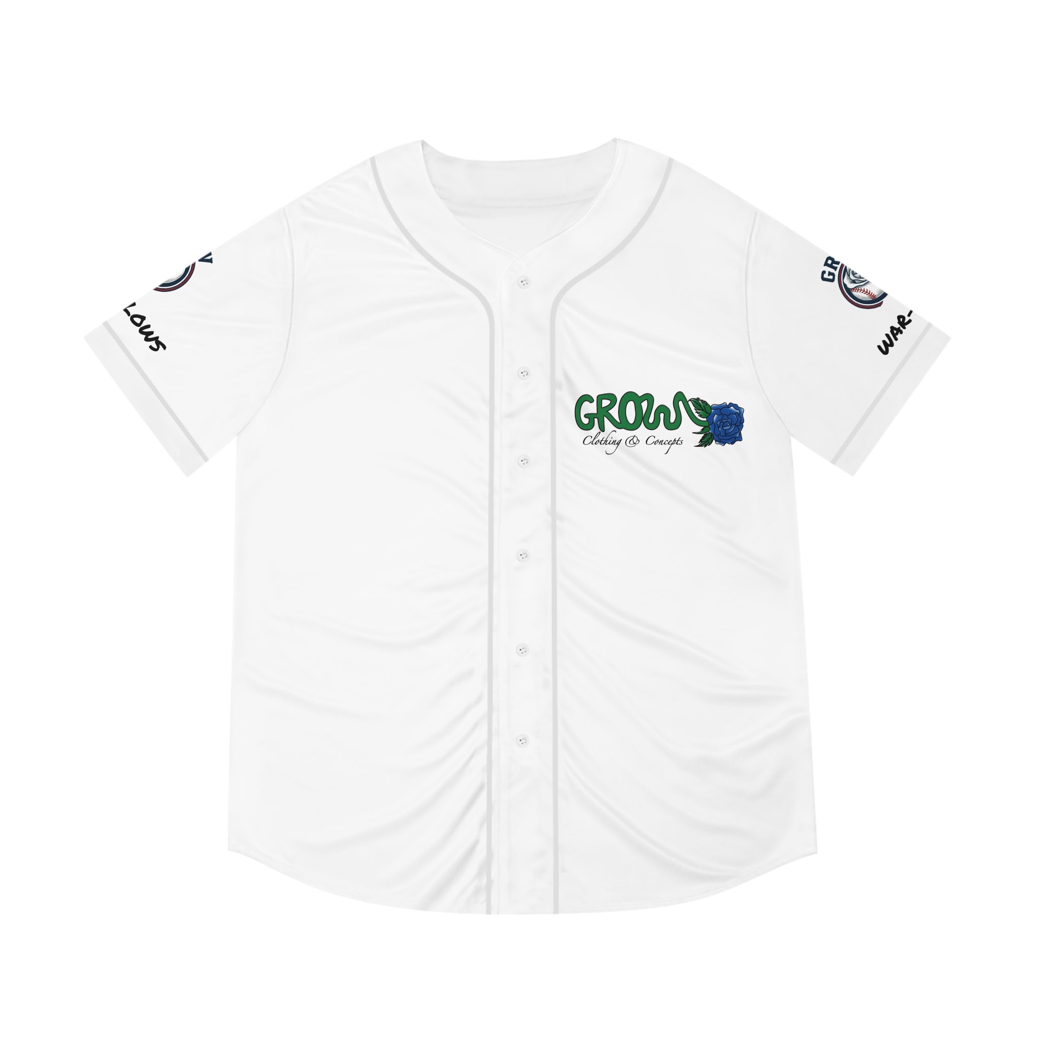 Grow Baseball Jersey - Heroes Stop War-War Blows-Positive Streetwear w/a message