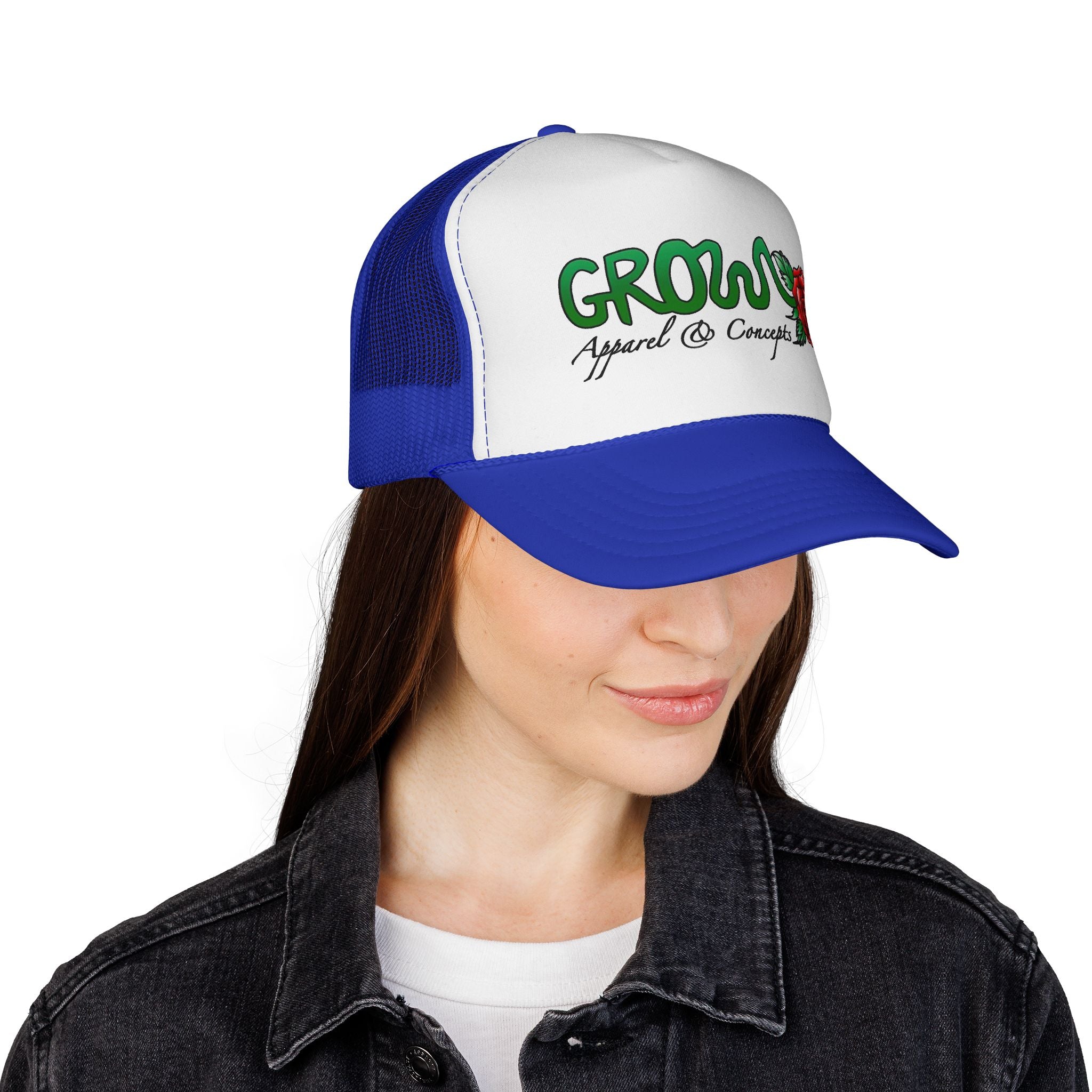 The Grow Clothing™ THE ICON Trucker hat- non-embroidered streetwear hat, snapback, Free when you spend $75+