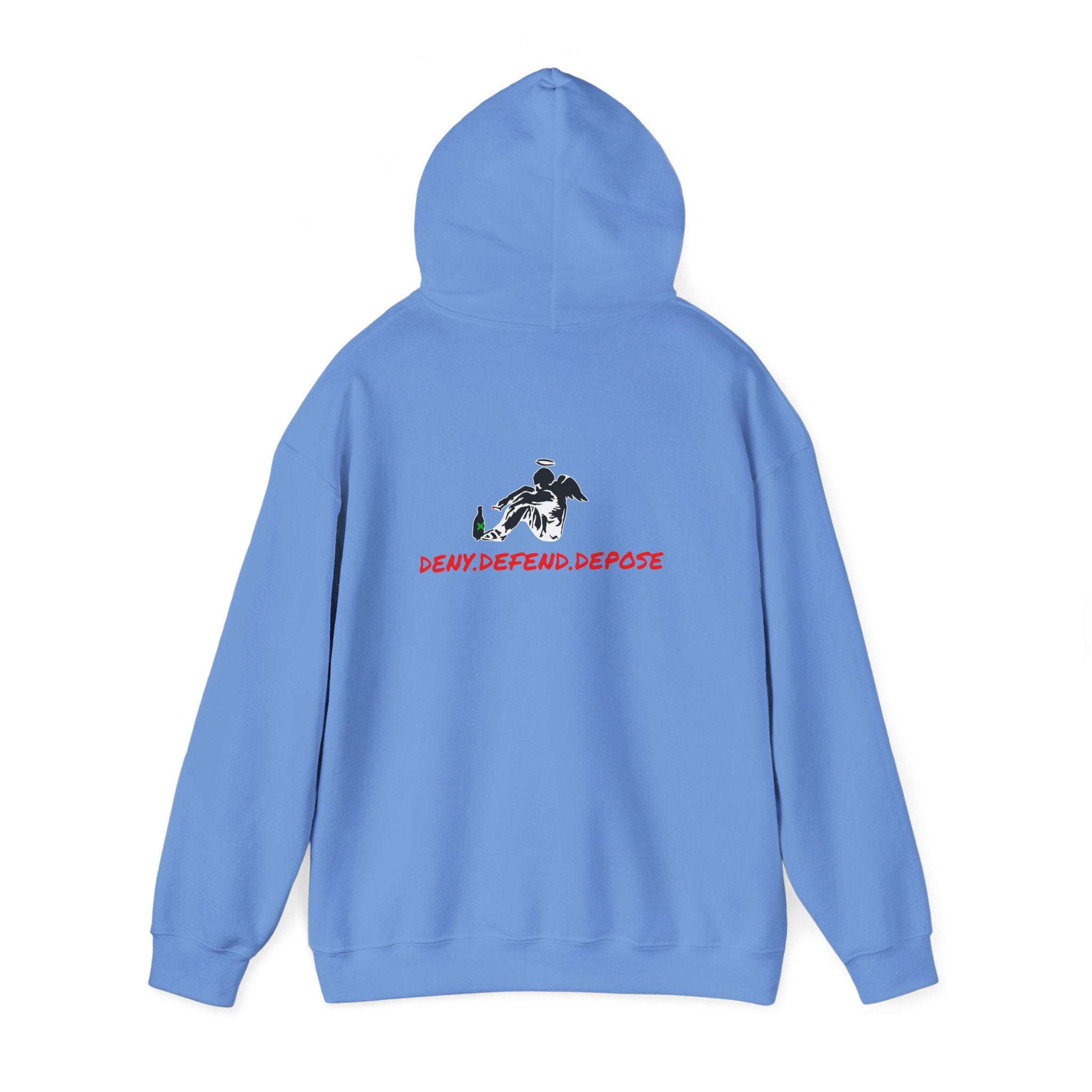 Grow Clothing™ Deny Defend Depose Hoodie, Anti CorporateGreed + Banksy Design - We are the Change - Expose the Greed Stand with the USA
