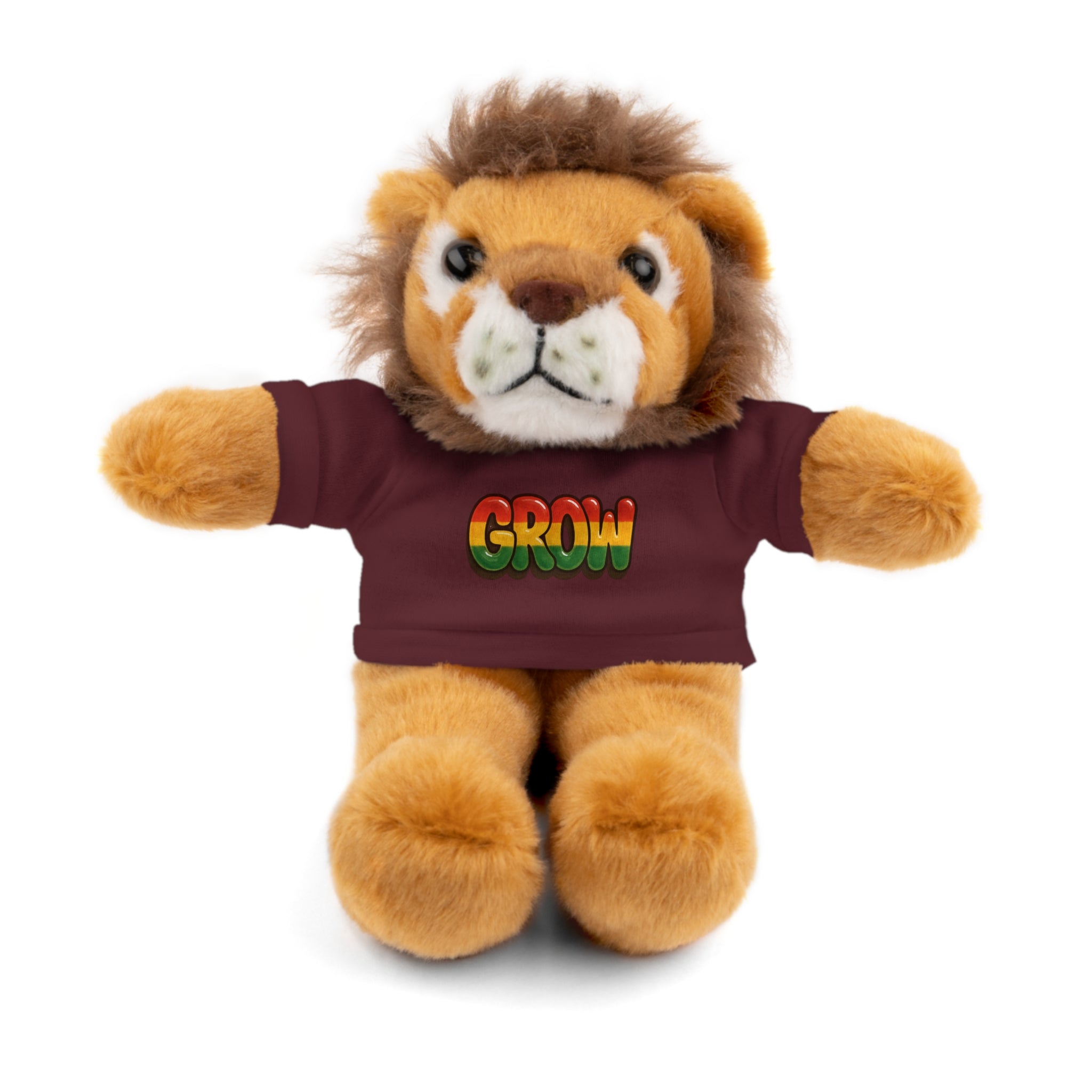 Grow Clothing™ - Rasta Bubble Shirt on your favorite Stuffed Animal, Cute Plush Toy, Gift for Kids, Motivational Bear, Birthday Present, Huggable Friend, Inspiring Decor