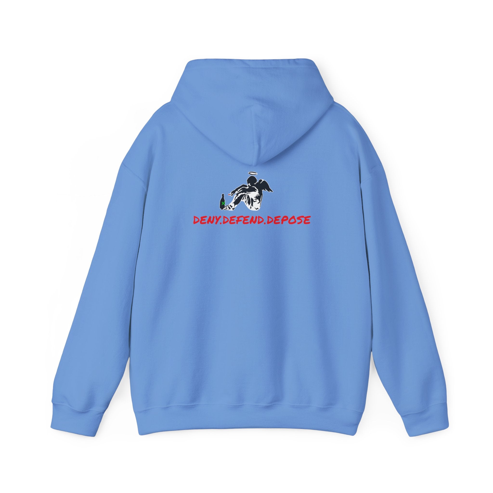 Grow Clothing™ Deny Defend Depose Hoodie, Anti CorporateGreed + Banksy Design - We are the Change - Expose the Greed Stand with the USA