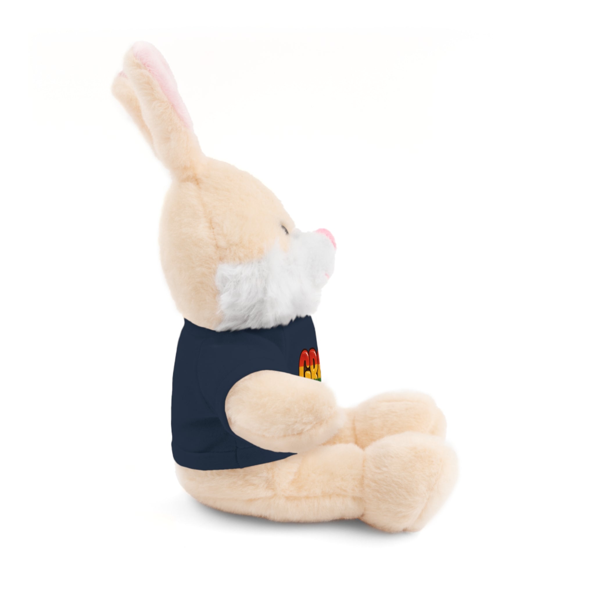 Grow Clothing™ - Rasta Bubble Shirt on your favorite Stuffed Animal, Cute Plush Toy, Gift for Kids, Motivational Bear, Birthday Present, Huggable Friend, Inspiring Decor