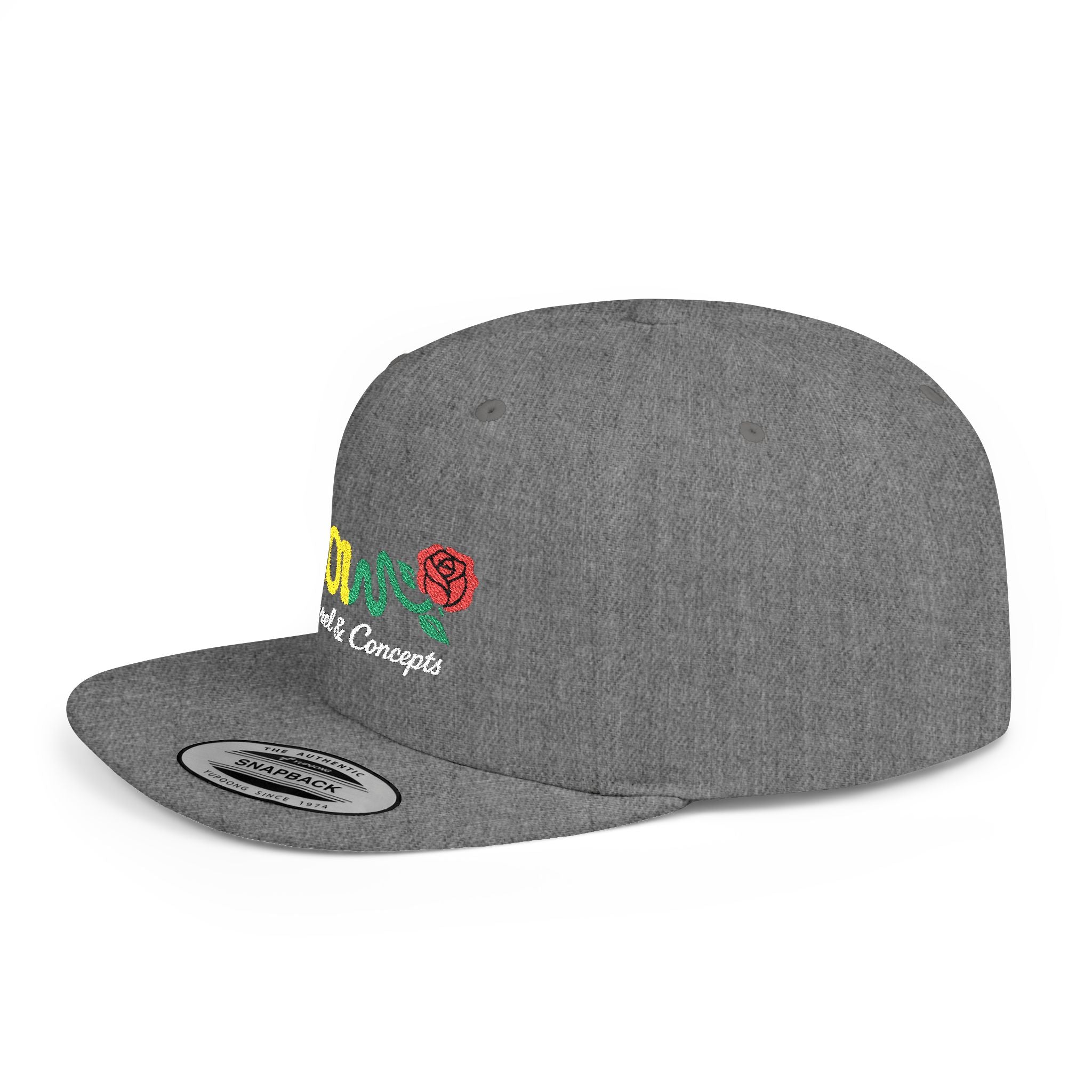 Grow Clothing™ Famous Embroidered UNISEX Flat Bill Snapback Cap style + comfort