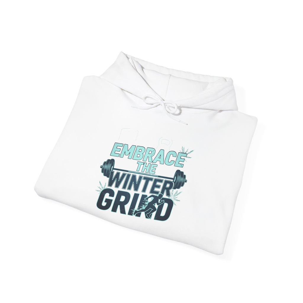 Winter Grind Hoodie | gym motivation hoodie, winter workout shirt, positive streetwear, cool workout clothing |  The Grow Clothing™