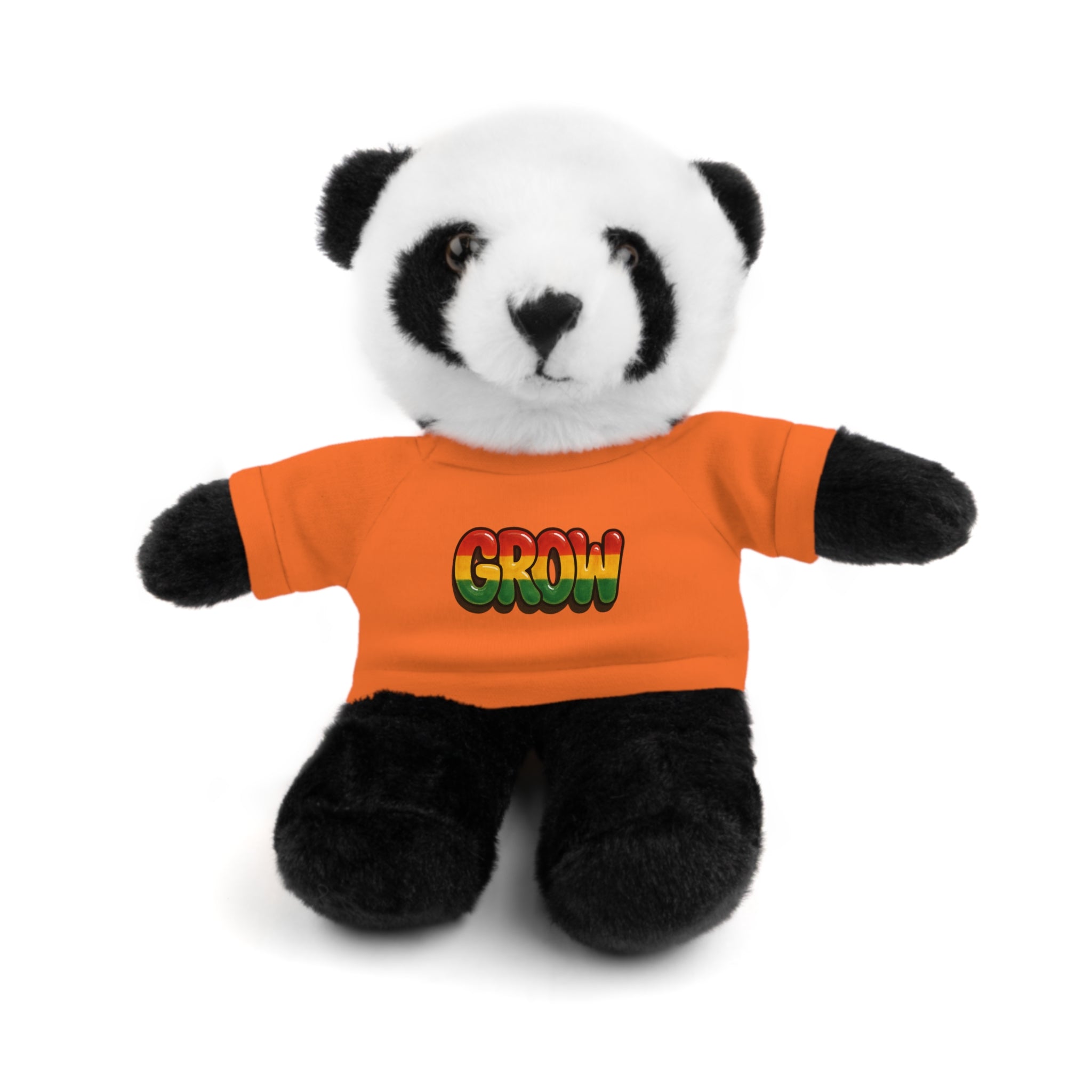 Grow Clothing™ - Rasta Bubble Shirt on your favorite Stuffed Animal, Cute Plush Toy, Gift for Kids, Motivational Bear, Birthday Present, Huggable Friend, Inspiring Decor