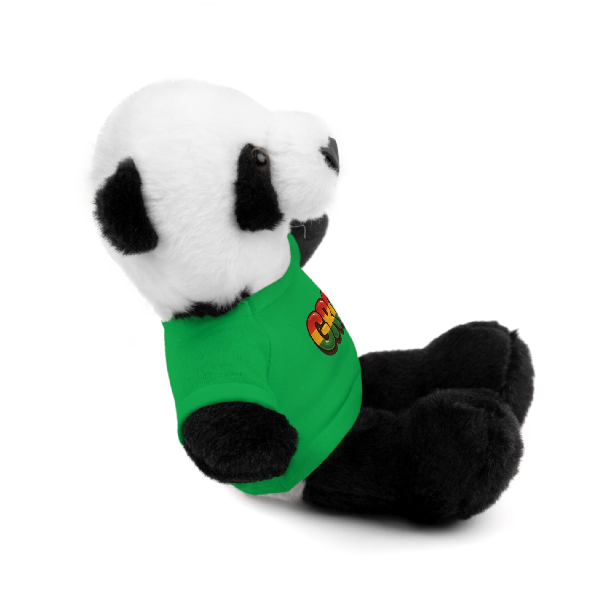 Grow Clothing™ - Rasta Bubble Shirt on your favorite Stuffed Animal, Cute Plush Toy, Gift for Kids, Motivational Bear, Birthday Present, Huggable Friend, Inspiring Decor