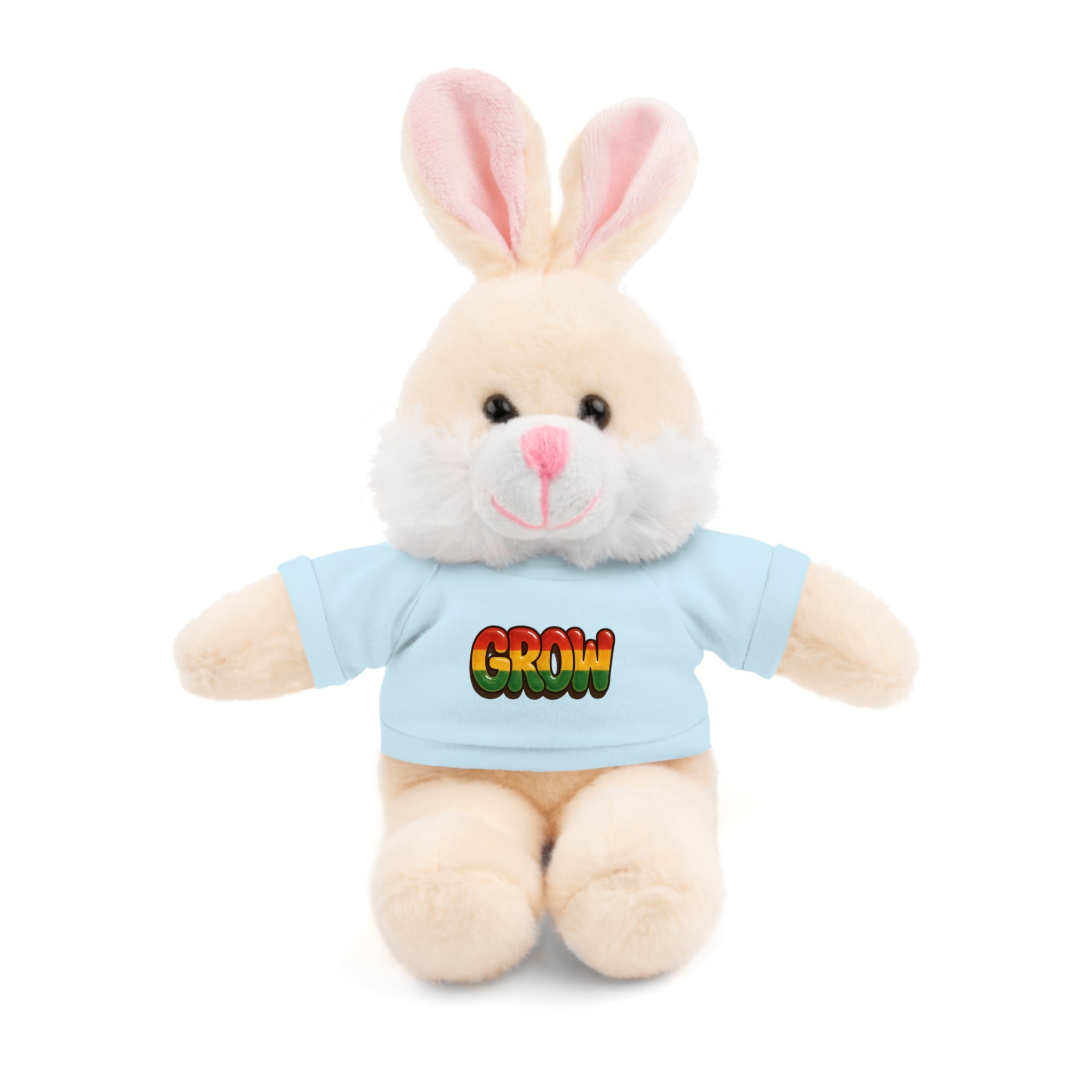 Grow Clothing™ - Rasta Bubble Shirt on your favorite Stuffed Animal, Cute Plush Toy, Gift for Kids, Motivational Bear, Birthday Present, Huggable Friend, Inspiring Decor