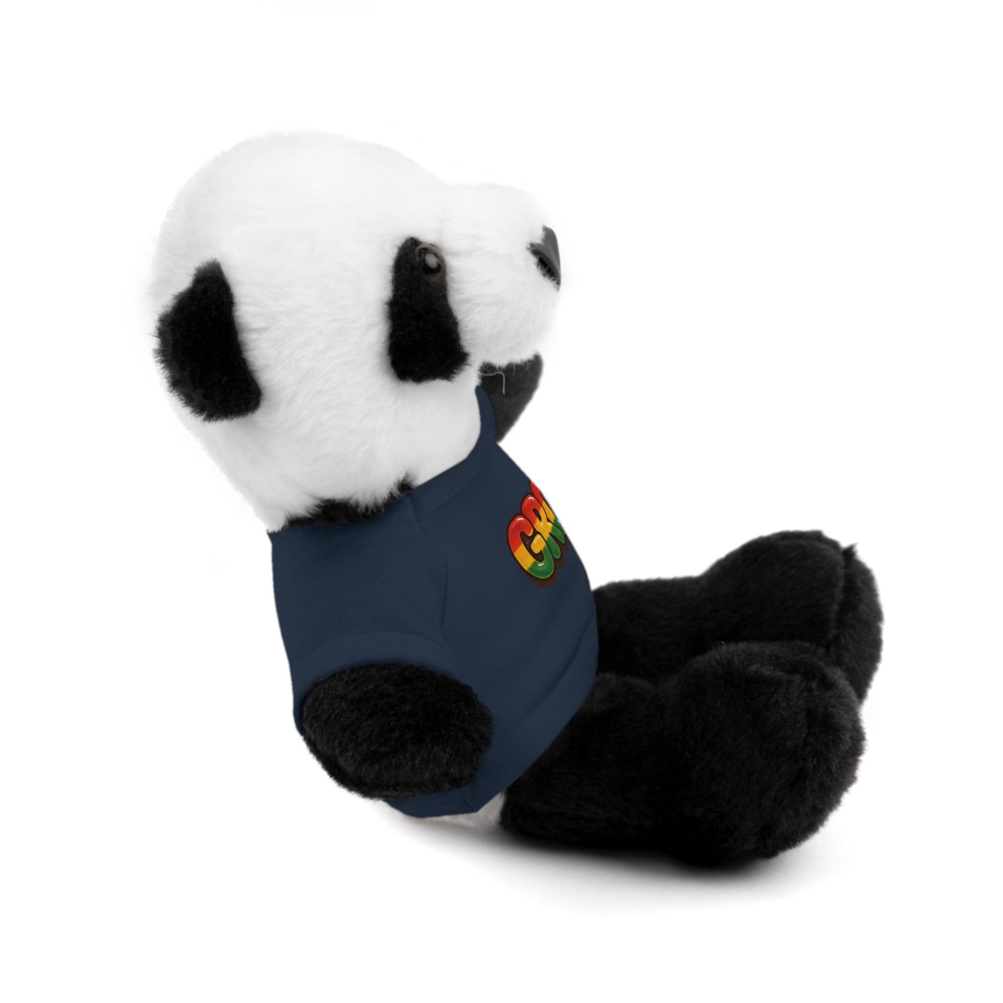 Grow Clothing™ - Rasta Bubble Shirt on your favorite Stuffed Animal, Cute Plush Toy, Gift for Kids, Motivational Bear, Birthday Present, Huggable Friend, Inspiring Decor