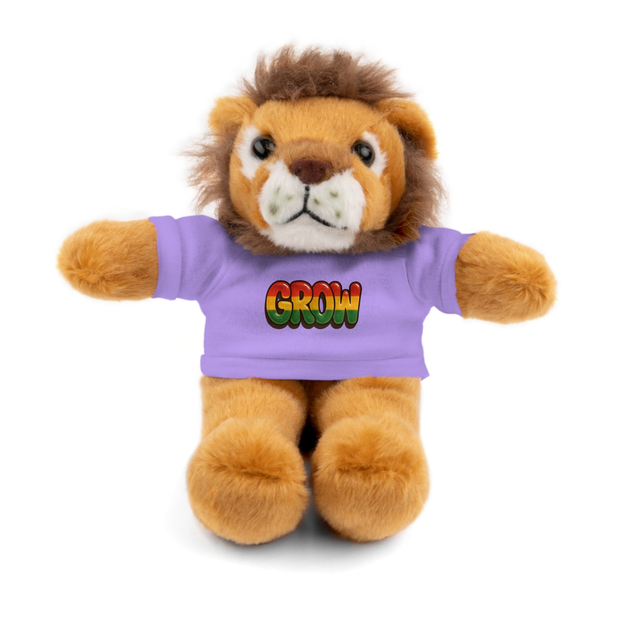 Grow Clothing™ - Rasta Bubble Shirt on your favorite Stuffed Animal, Cute Plush Toy, Gift for Kids, Motivational Bear, Birthday Present, Huggable Friend, Inspiring Decor