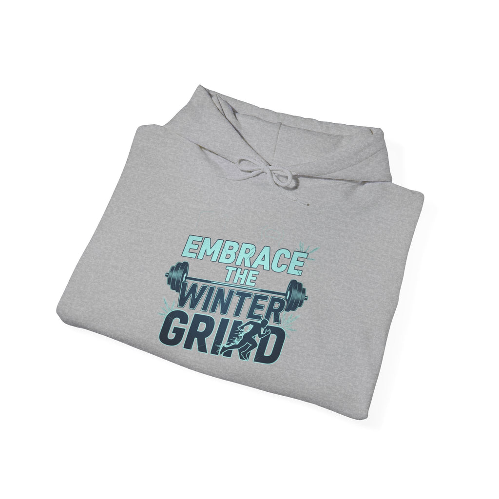 Winter Grind Hoodie | gym motivation hoodie, winter workout shirt, positive streetwear, cool workout clothing |  The Grow Clothing™