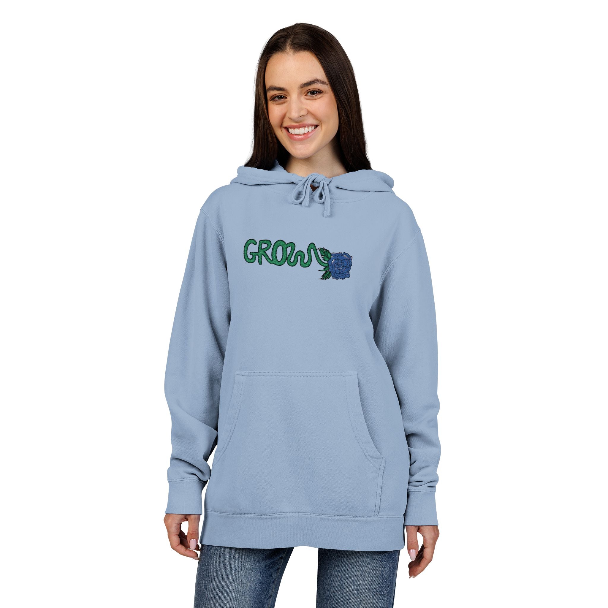 Grow Clothing™Unisex Embroidered Hoodie with Nature-Inspired Design, Cozy Streetwear, Casual Comfort, Excellent Quality