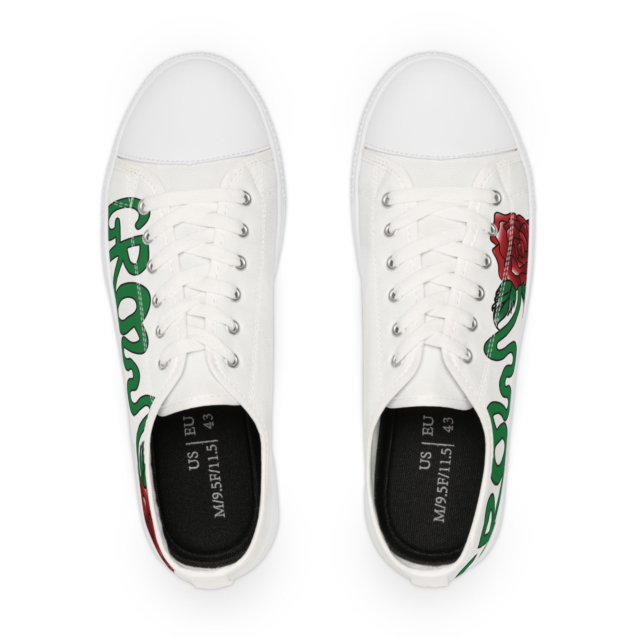 The Icon - Grow's Low Top Sneakers - streetwear shoes I white & black