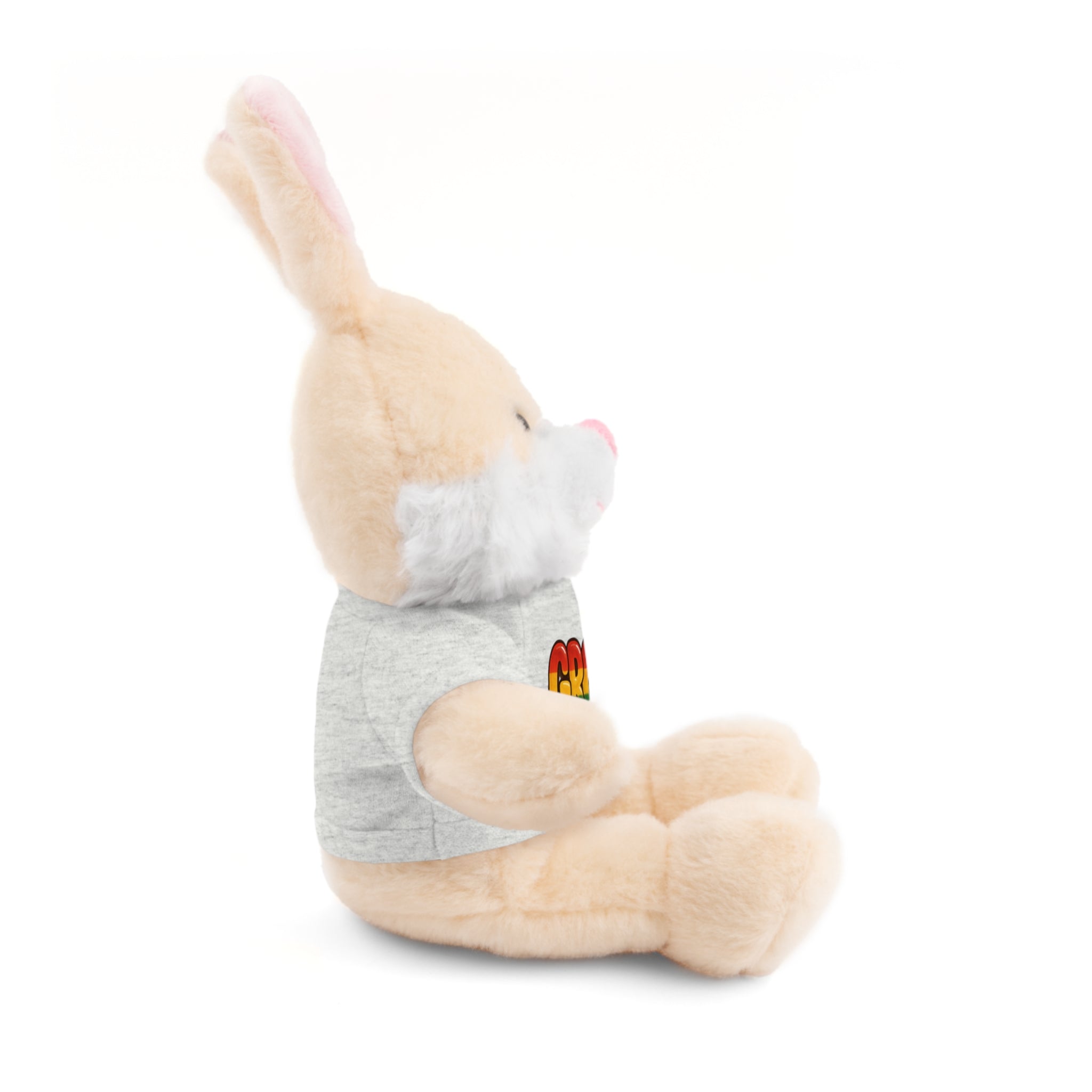 Grow Clothing™ - Rasta Bubble Shirt on your favorite Stuffed Animal, Cute Plush Toy, Gift for Kids, Motivational Bear, Birthday Present, Huggable Friend, Inspiring Decor