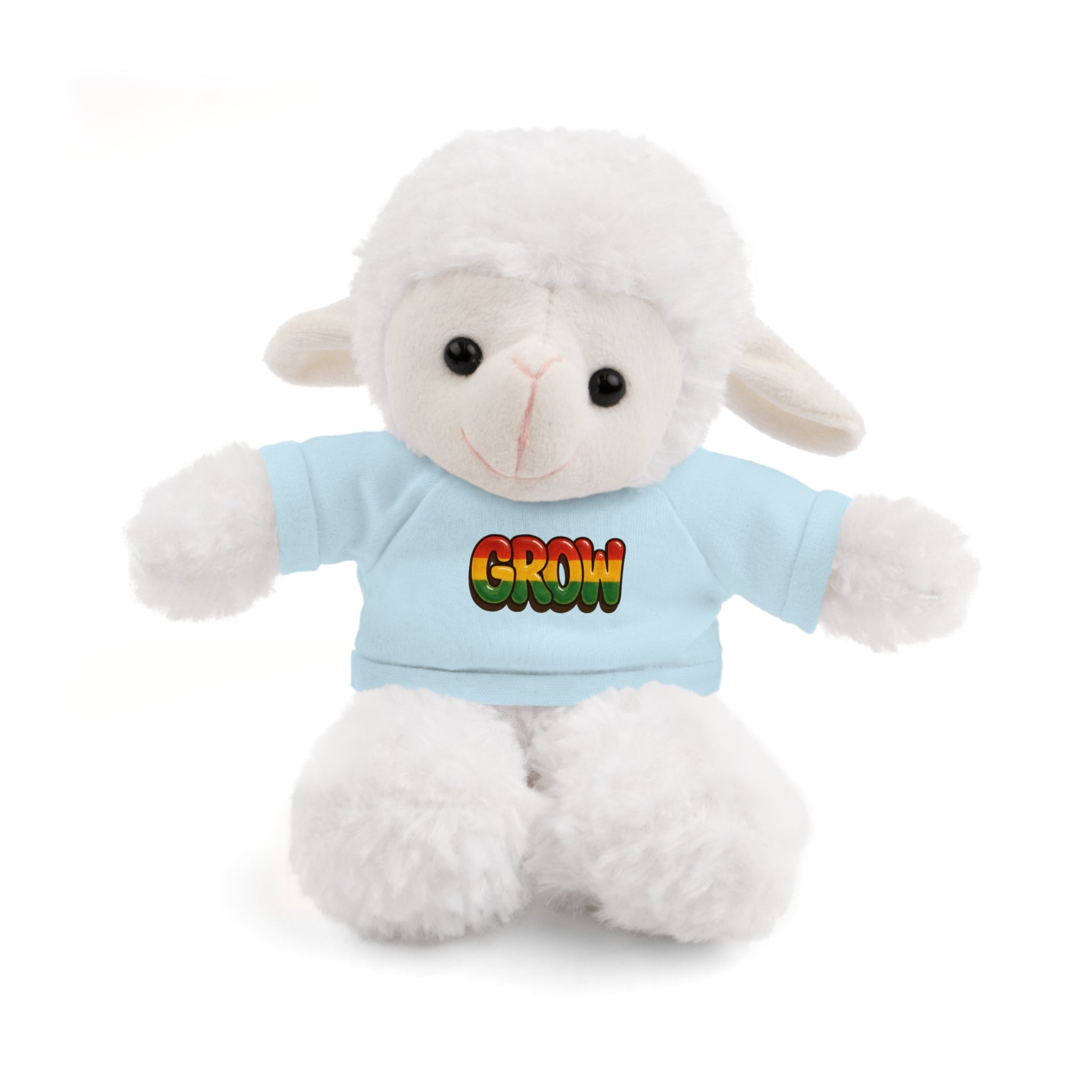 Grow Clothing™ - Rasta Bubble Shirt on your favorite Stuffed Animal, Cute Plush Toy, Gift for Kids, Motivational Bear, Birthday Present, Huggable Friend, Inspiring Decor