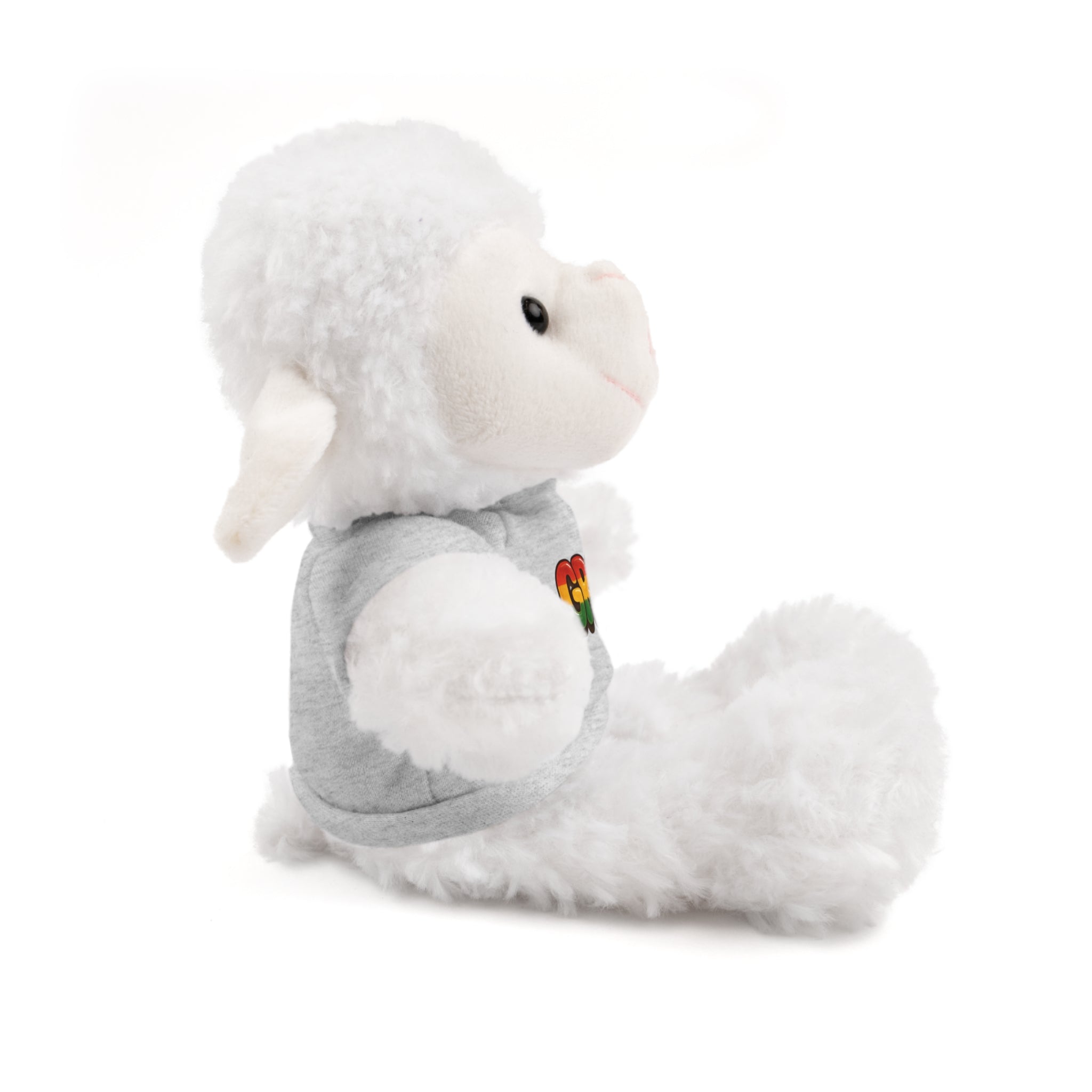 Grow Clothing™ - Rasta Bubble Shirt on your favorite Stuffed Animal, Cute Plush Toy, Gift for Kids, Motivational Bear, Birthday Present, Huggable Friend, Inspiring Decor