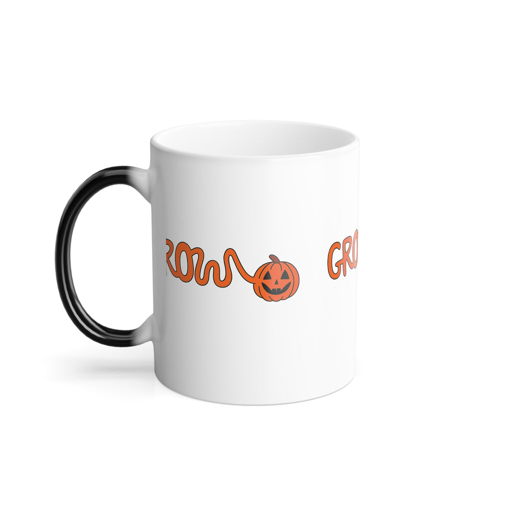 Grow Halloween Color Morphing 11oz Ceramic Mug - 11oz coffee cup or tea cup