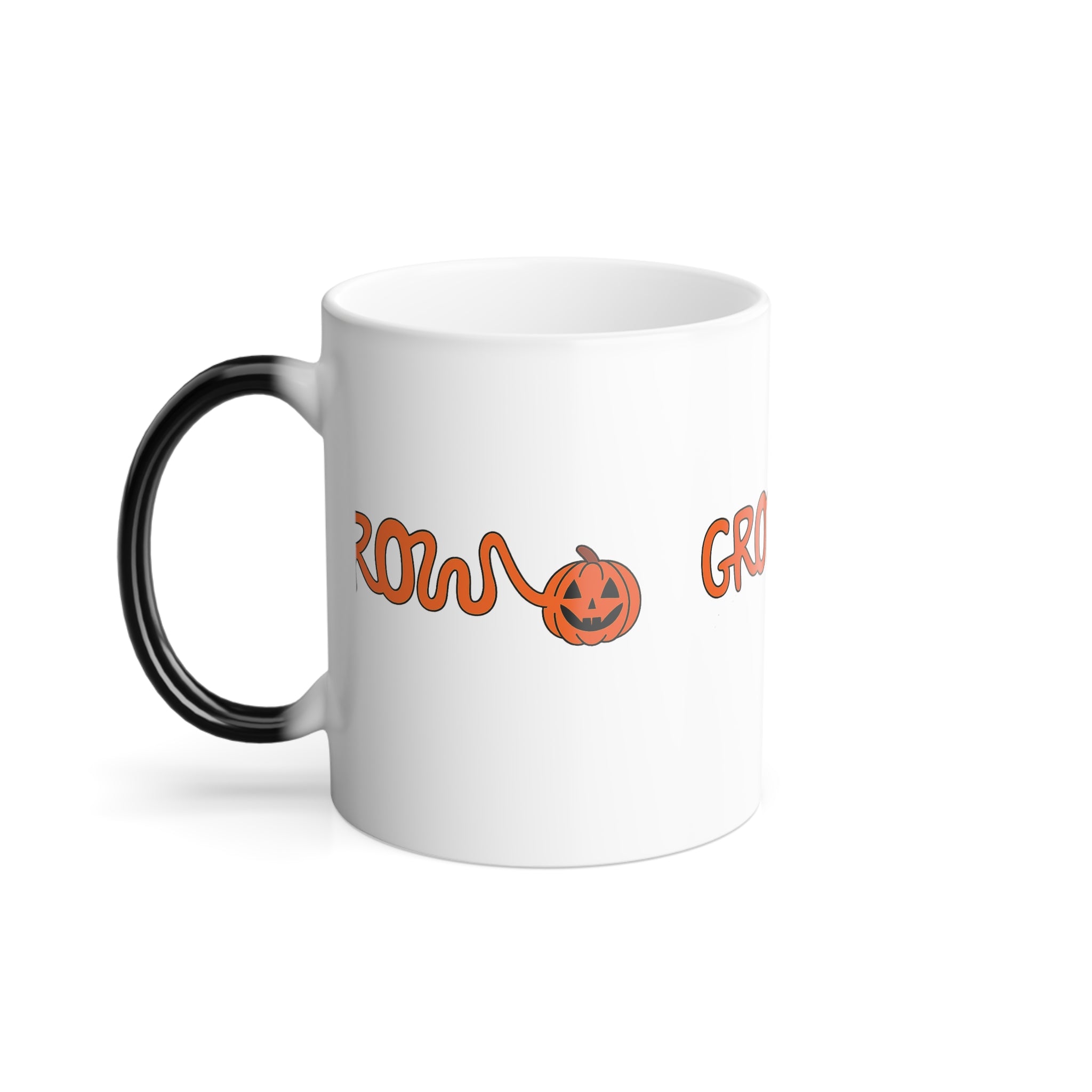 Grow Halloween Color Morphing 11oz Ceramic Mug - 11oz coffee cup or tea cup