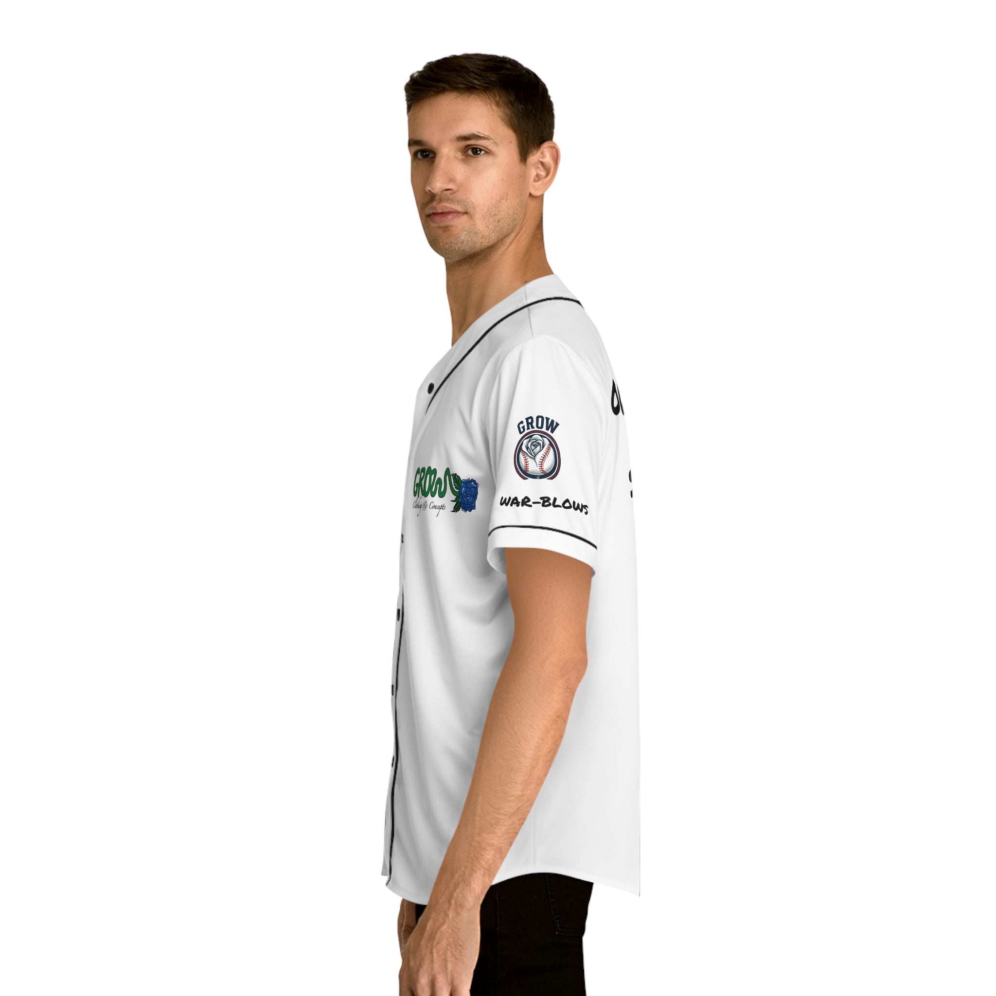 Grow Baseball Jersey - Heroes Stop War-War Blows-Positive Streetwear w/a message
