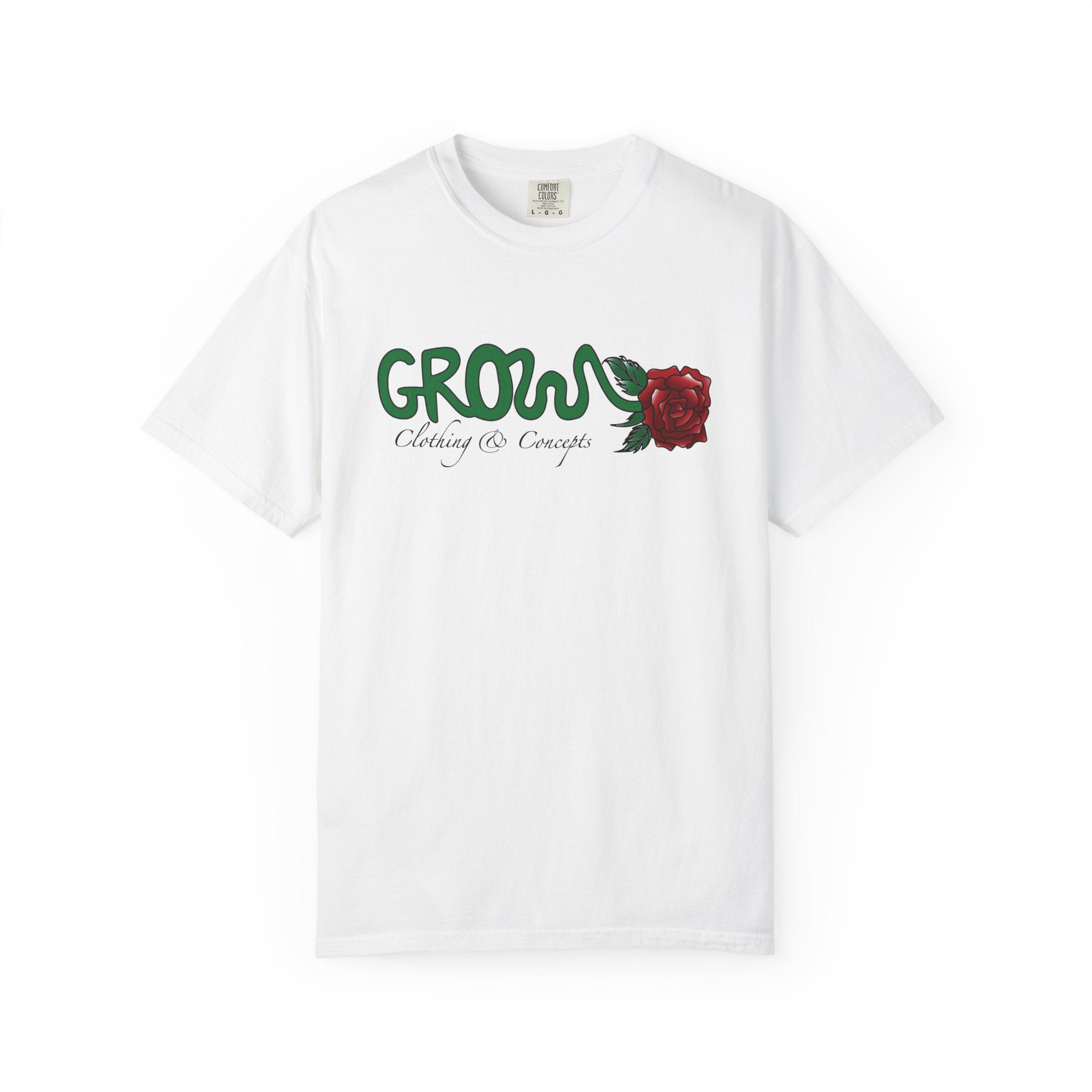 Grows high quality soft cotton T-Shirt, relaxed fit, blue & red rose, unisex, Limited