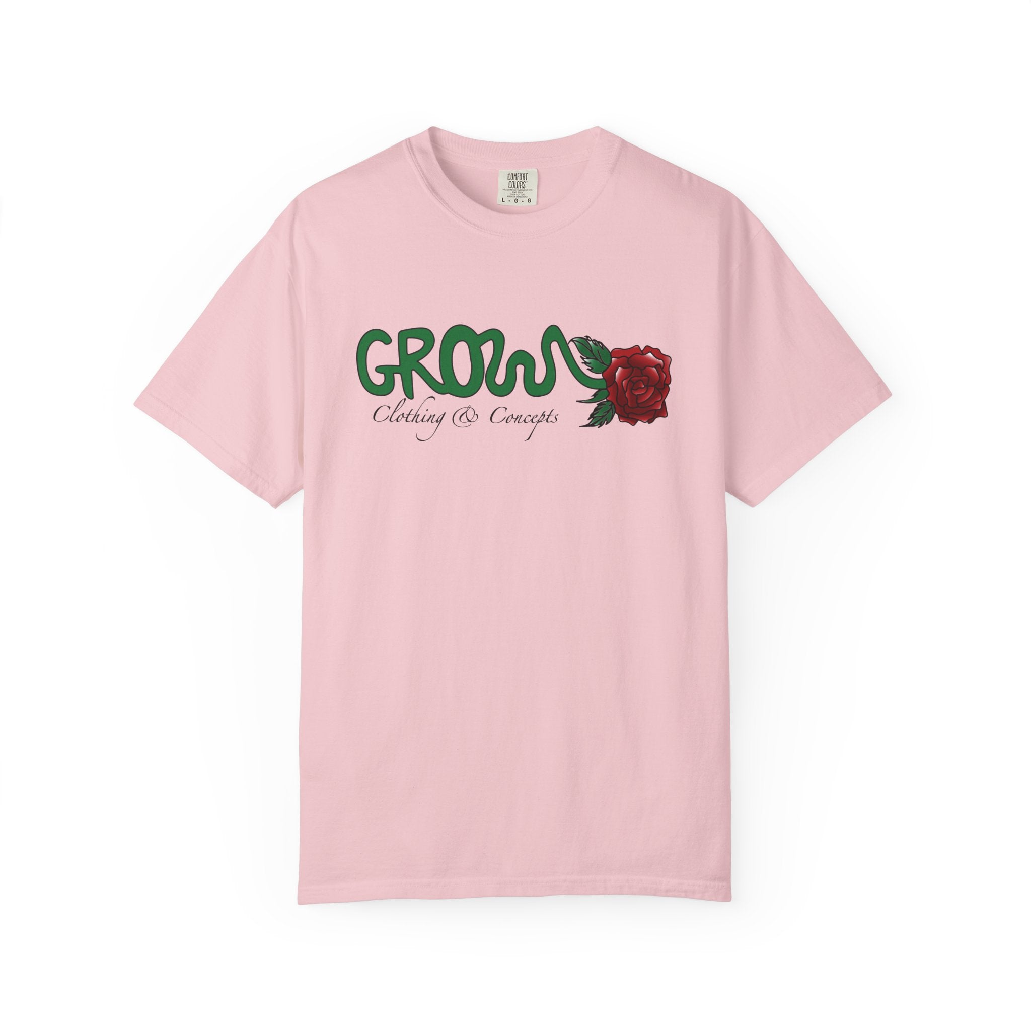 Grows high quality soft cotton T-Shirt, relaxed fit, blue & red rose, unisex, Limited