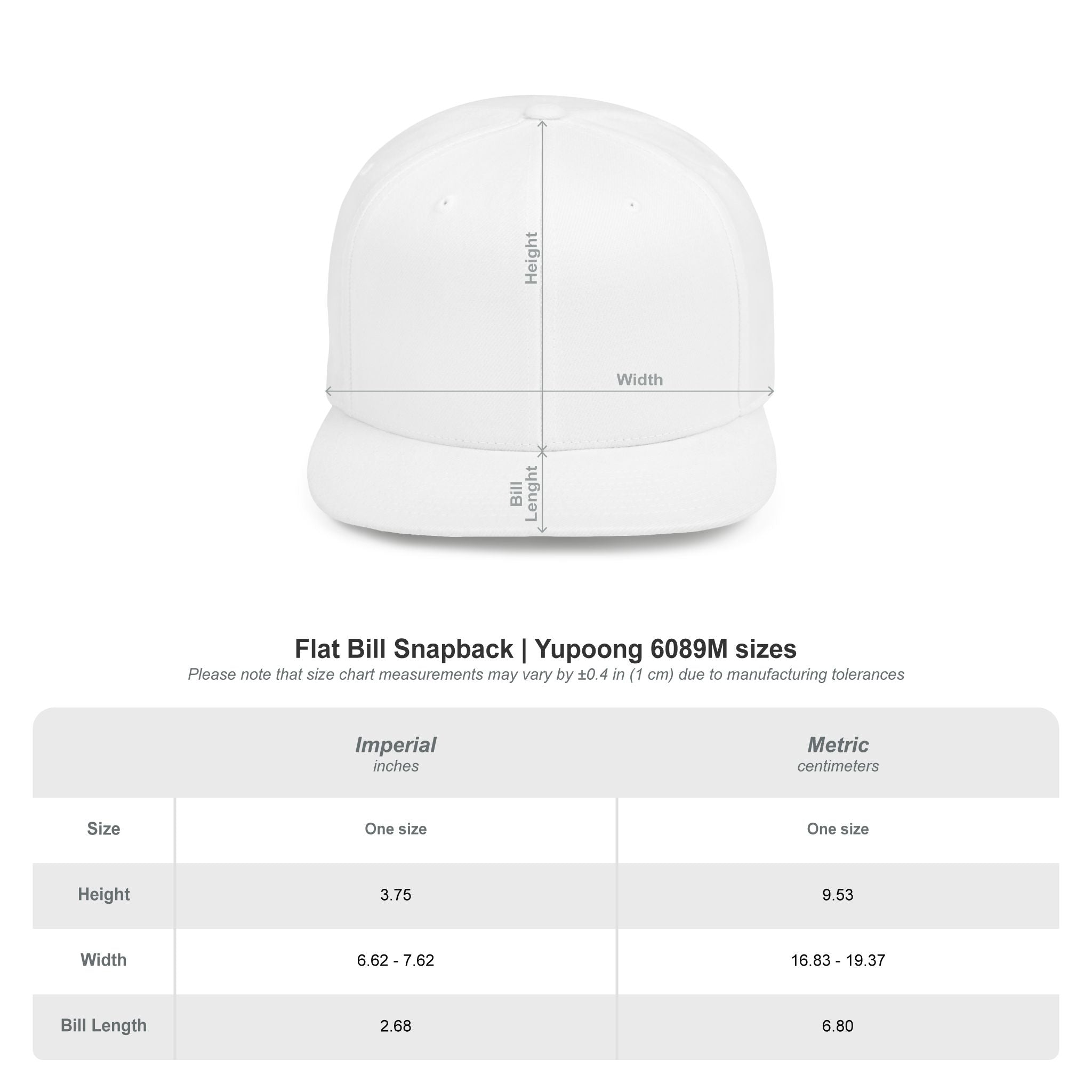 Grow Clothing™ Famous Embroidered UNISEX Flat Bill Snapback Cap style + comfort