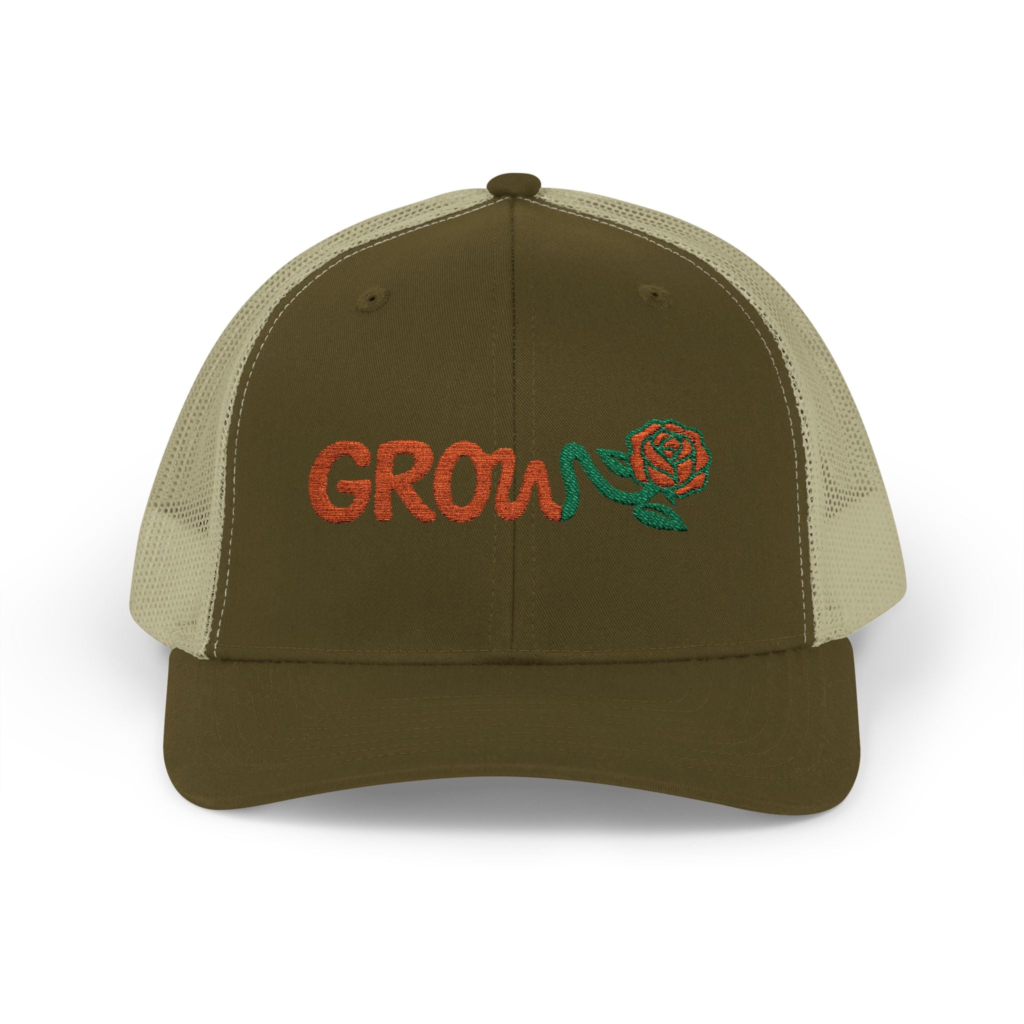 Embroidered Grow Clothing™ Snapback Trucker Cap | Adjustable Hat positive streetwear - the grow clothing - unisex