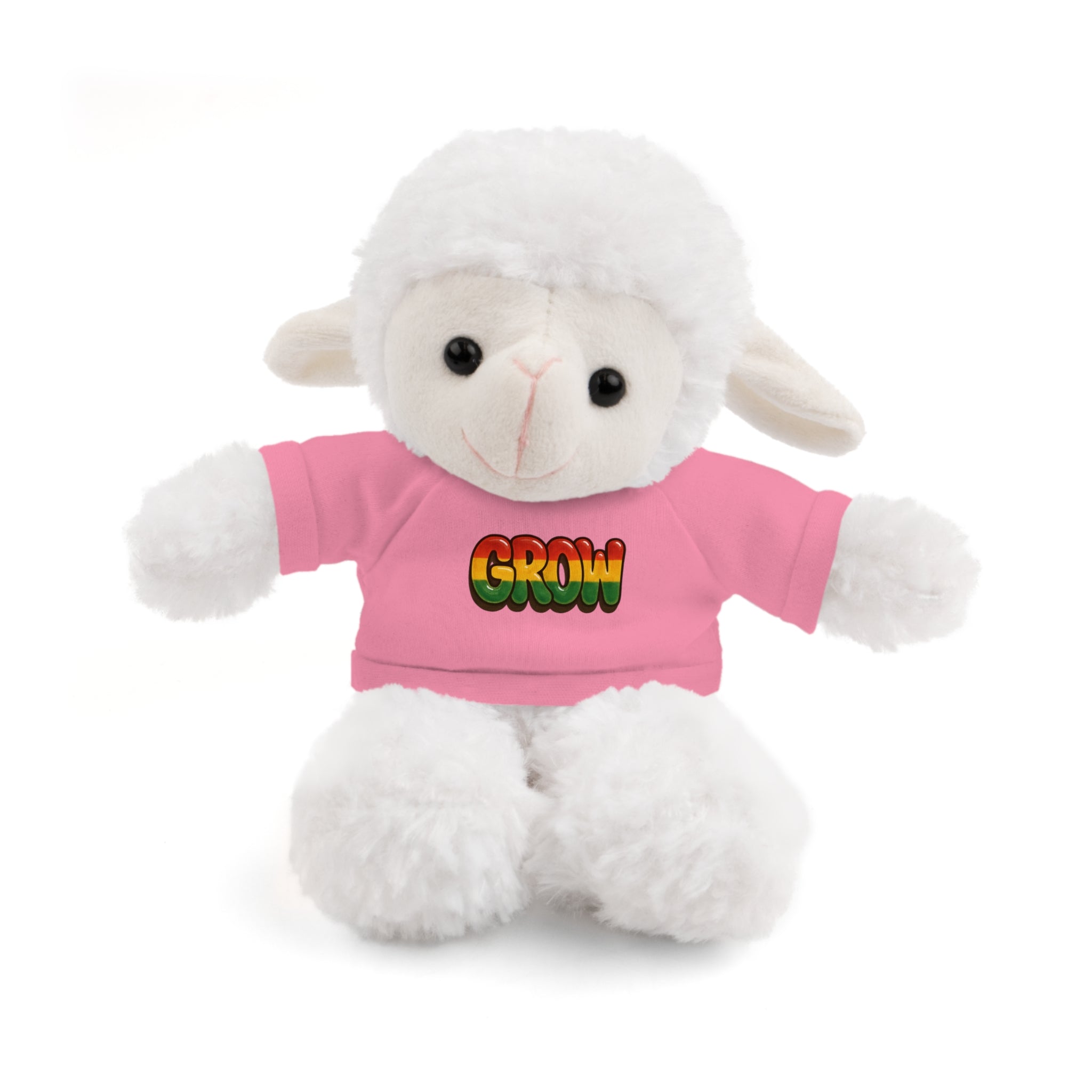 Grow Clothing™ - Rasta Bubble Shirt on your favorite Stuffed Animal, Cute Plush Toy, Gift for Kids, Motivational Bear, Birthday Present, Huggable Friend, Inspiring Decor