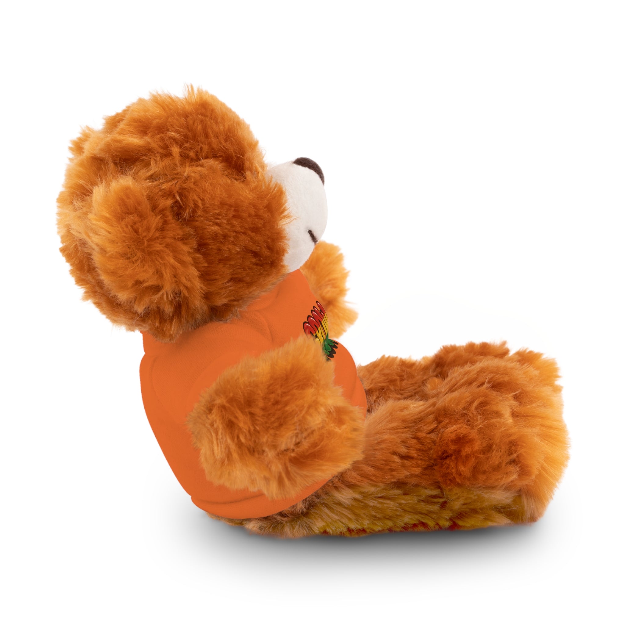 Grow Clothing™ - Rasta Bubble Shirt on your favorite Stuffed Animal, Cute Plush Toy, Gift for Kids, Motivational Bear, Birthday Present, Huggable Friend, Inspiring Decor