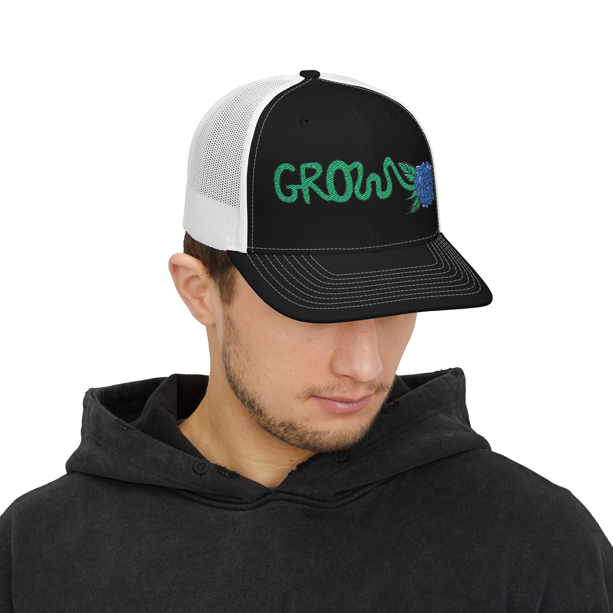 Embroidered Grow Clothing™Snapback Trucker Cap - positive streetwear - the grow clothing