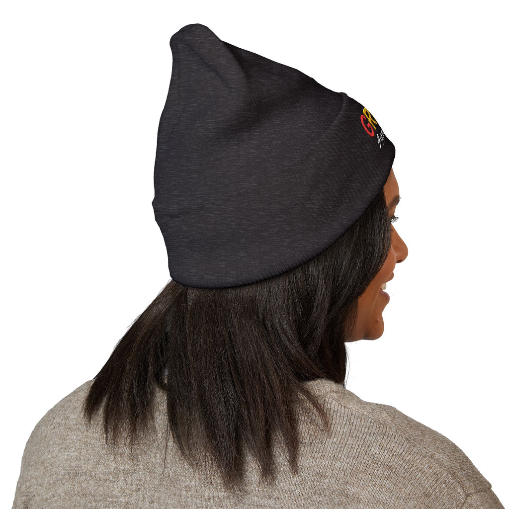 Embroidered Grow Beanie in Rasta Colors - Standout, streetwear, Rasta, Unisex