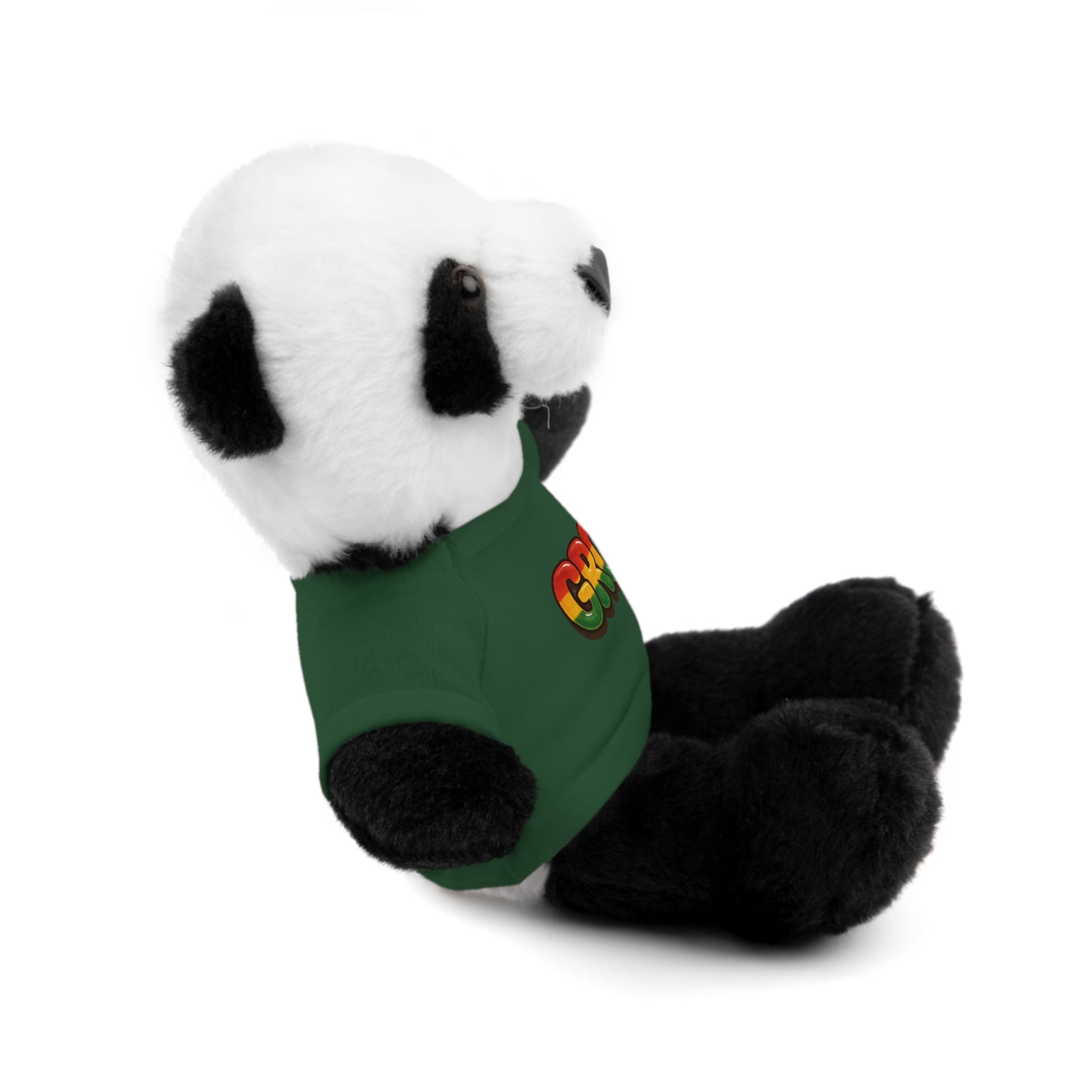 Grow Clothing™ - Rasta Bubble Shirt on your favorite Stuffed Animal, Cute Plush Toy, Gift for Kids, Motivational Bear, Birthday Present, Huggable Friend, Inspiring Decor