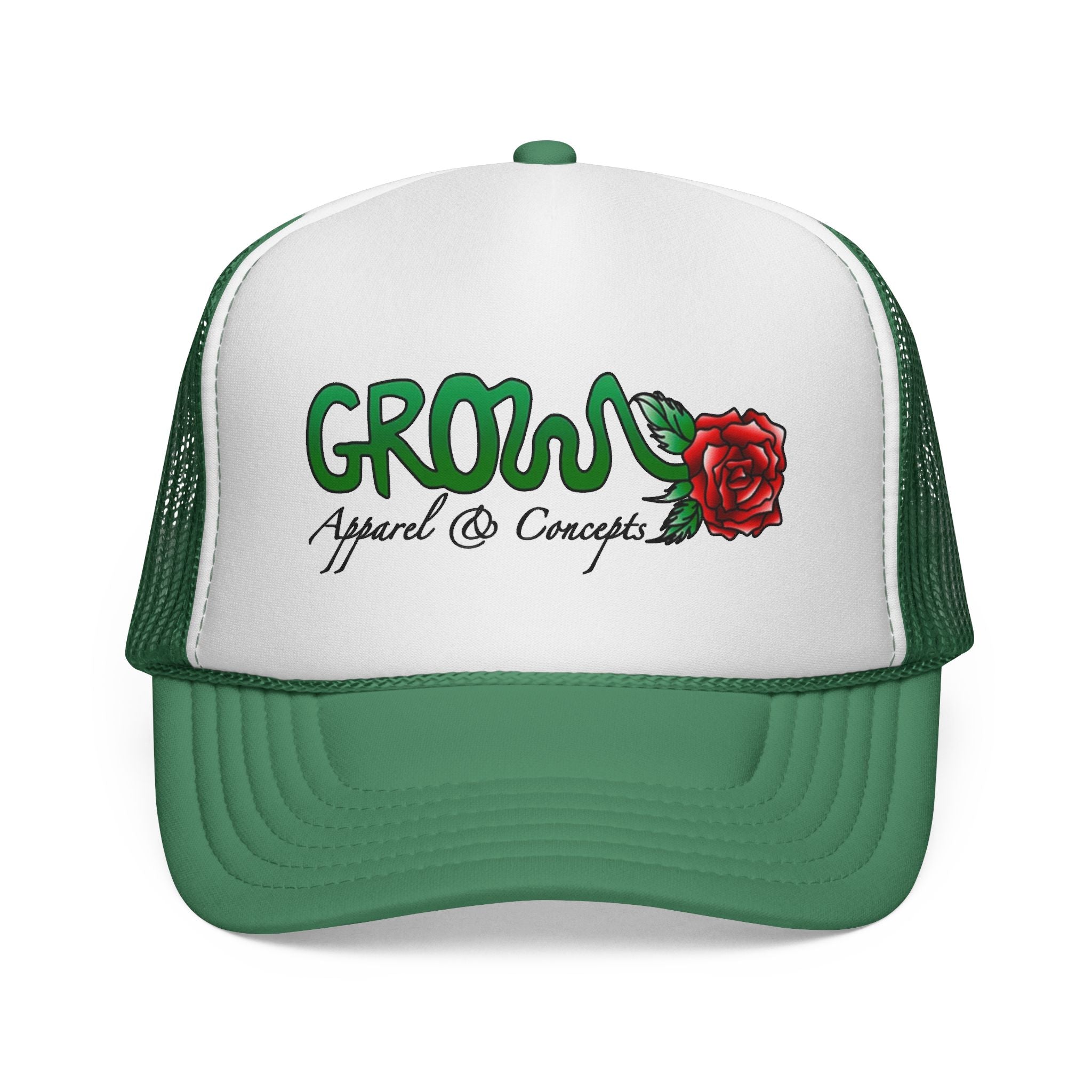 Grow’s THE ICON Trucker hat- non-embroidered streetwear hat, snapback, 20 flat