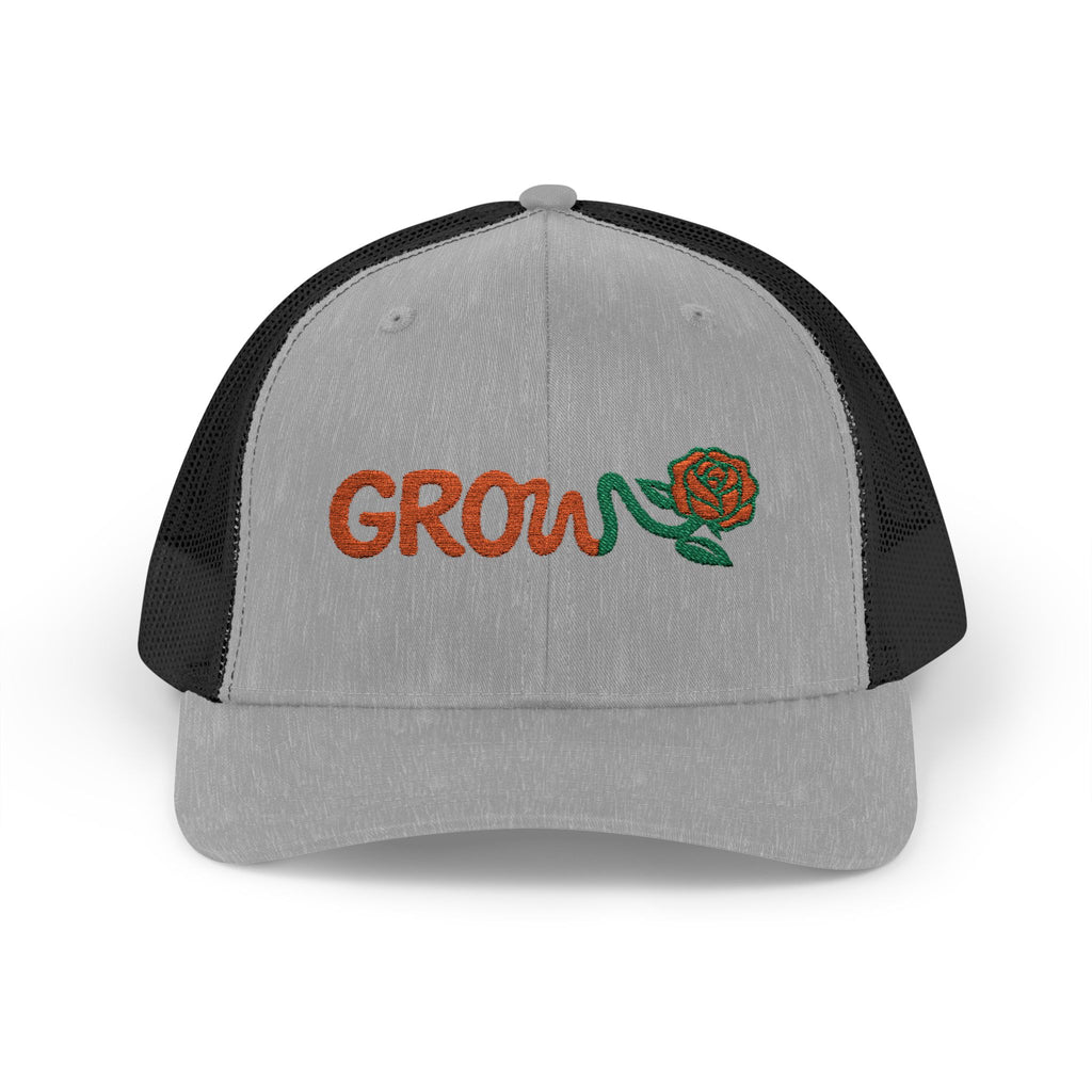 Embroidered Grow Clothing™ Snapback Trucker Cap | Adjustable Hat positive streetwear - the grow clothing - unisex