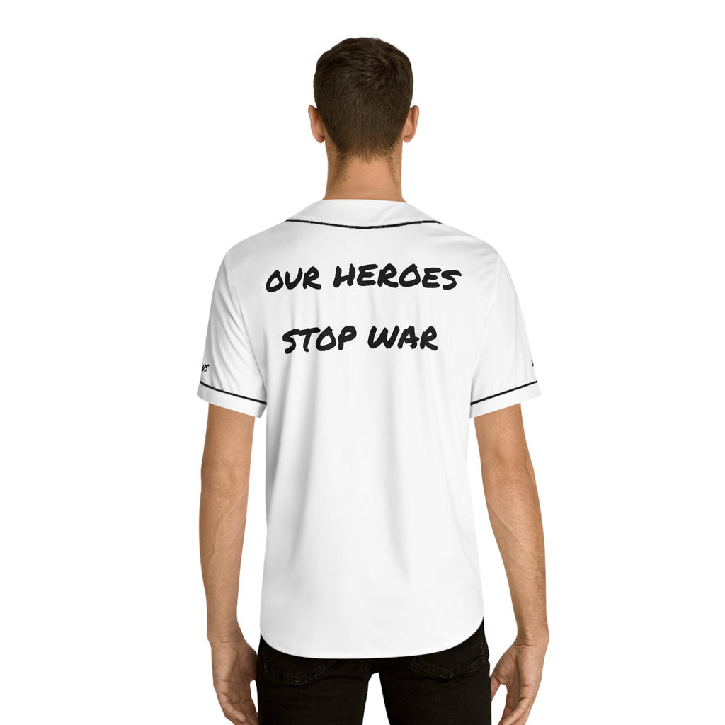 Grow Baseball Jersey - Heroes Stop War-War Blows-Positive Streetwear w/a message
