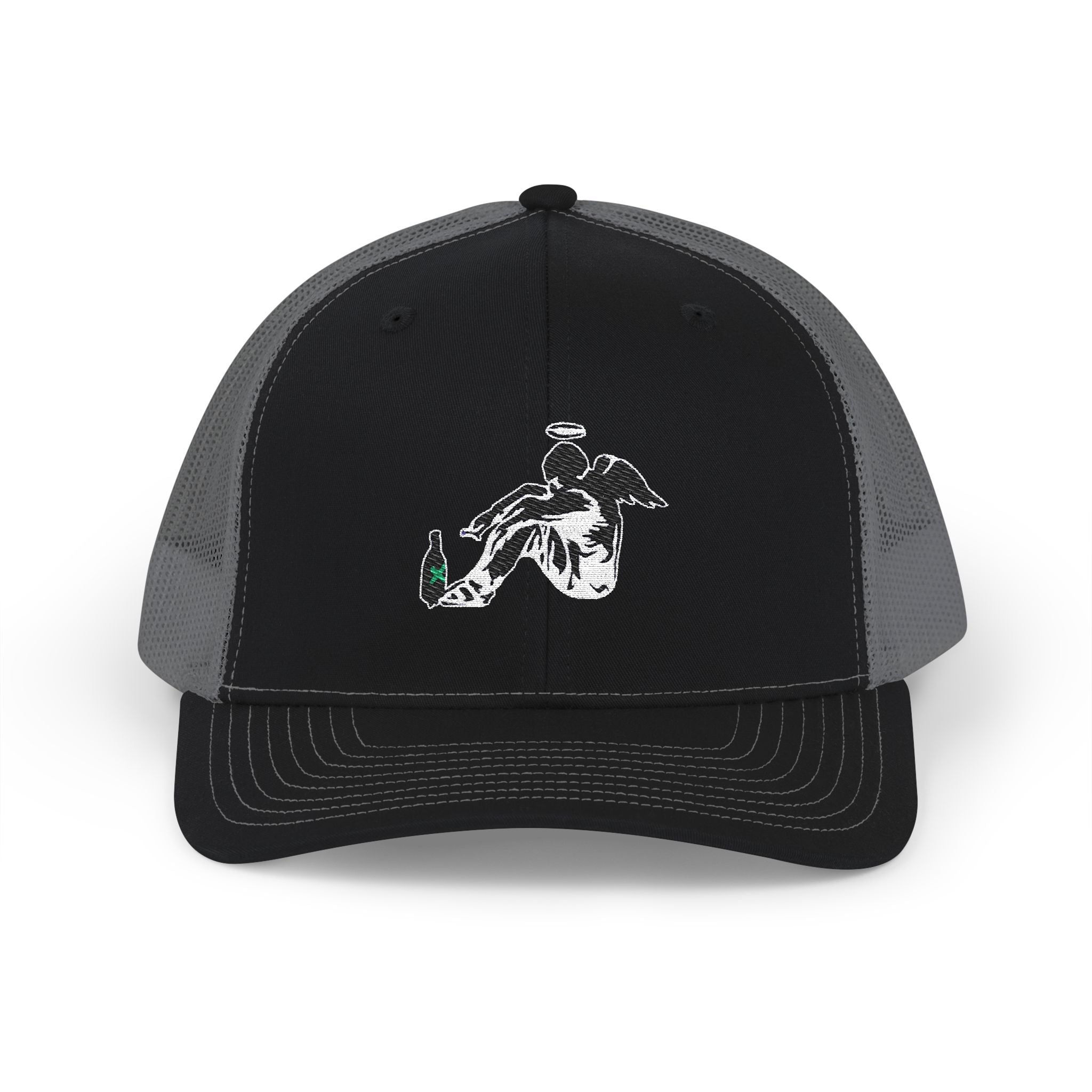 The Grow Clothing™  Embroidered Trucker Cap - Banksy Design on Trucker hat. Streetwear. On Sale!