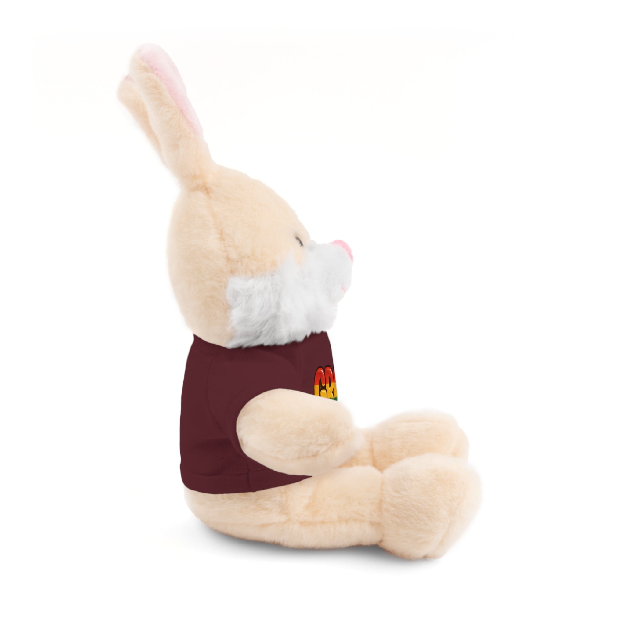Grow Clothing™ - Rasta Bubble Shirt on your favorite Stuffed Animal, Cute Plush Toy, Gift for Kids, Motivational Bear, Birthday Present, Huggable Friend, Inspiring Decor