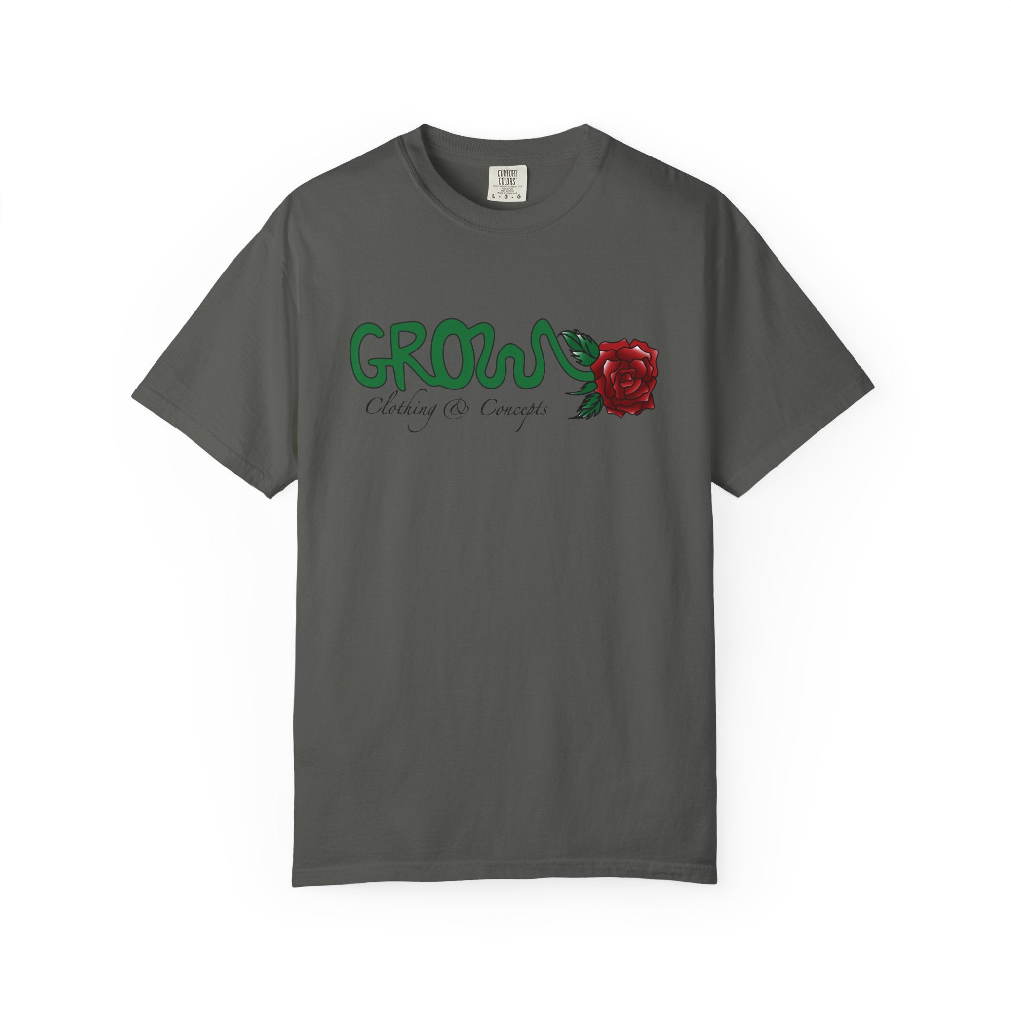 Grows high quality soft cotton T-Shirt, relaxed fit, blue & red rose, unisex, Limited