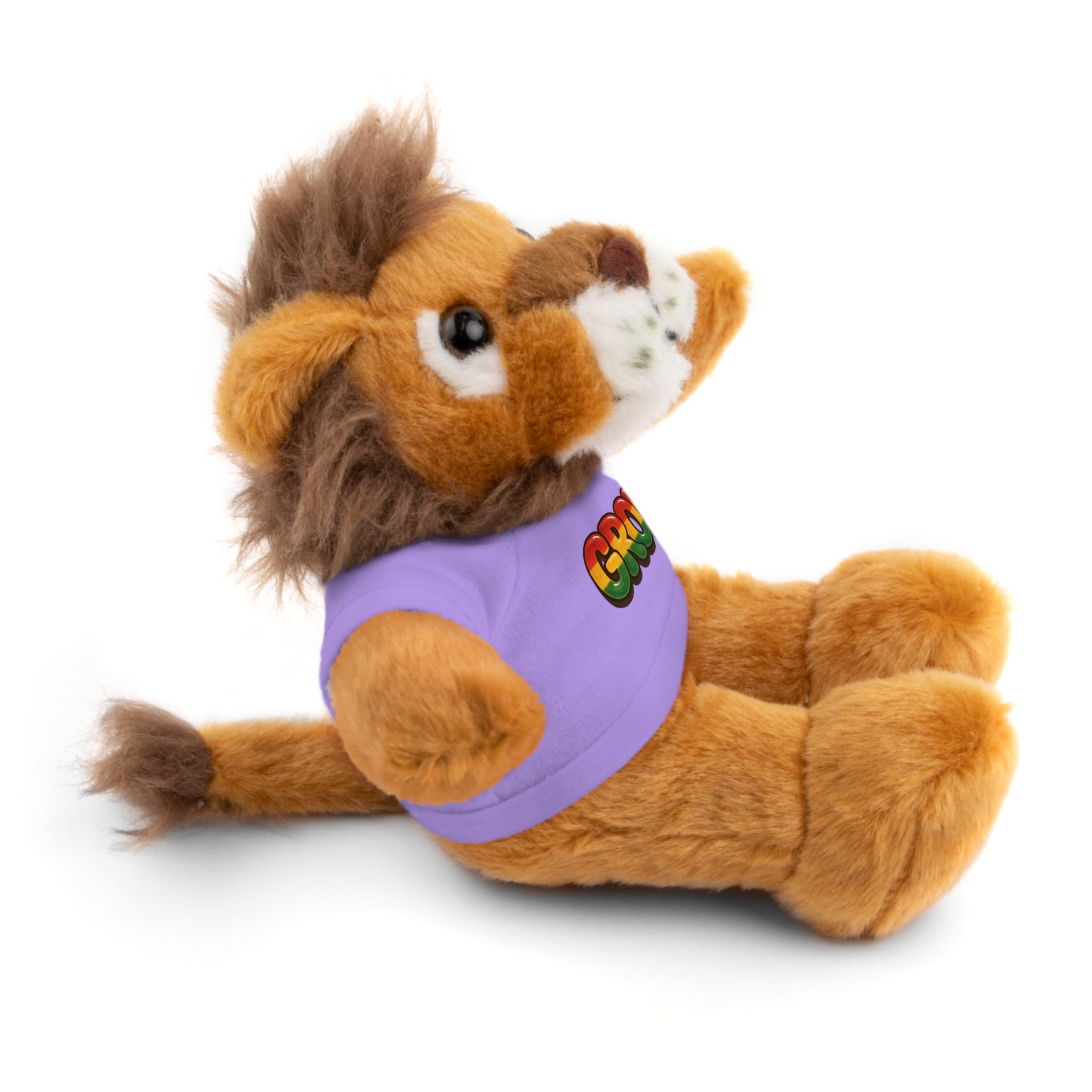 Grow Clothing™ - Rasta Bubble Shirt on your favorite Stuffed Animal, Cute Plush Toy, Gift for Kids, Motivational Bear, Birthday Present, Huggable Friend, Inspiring Decor