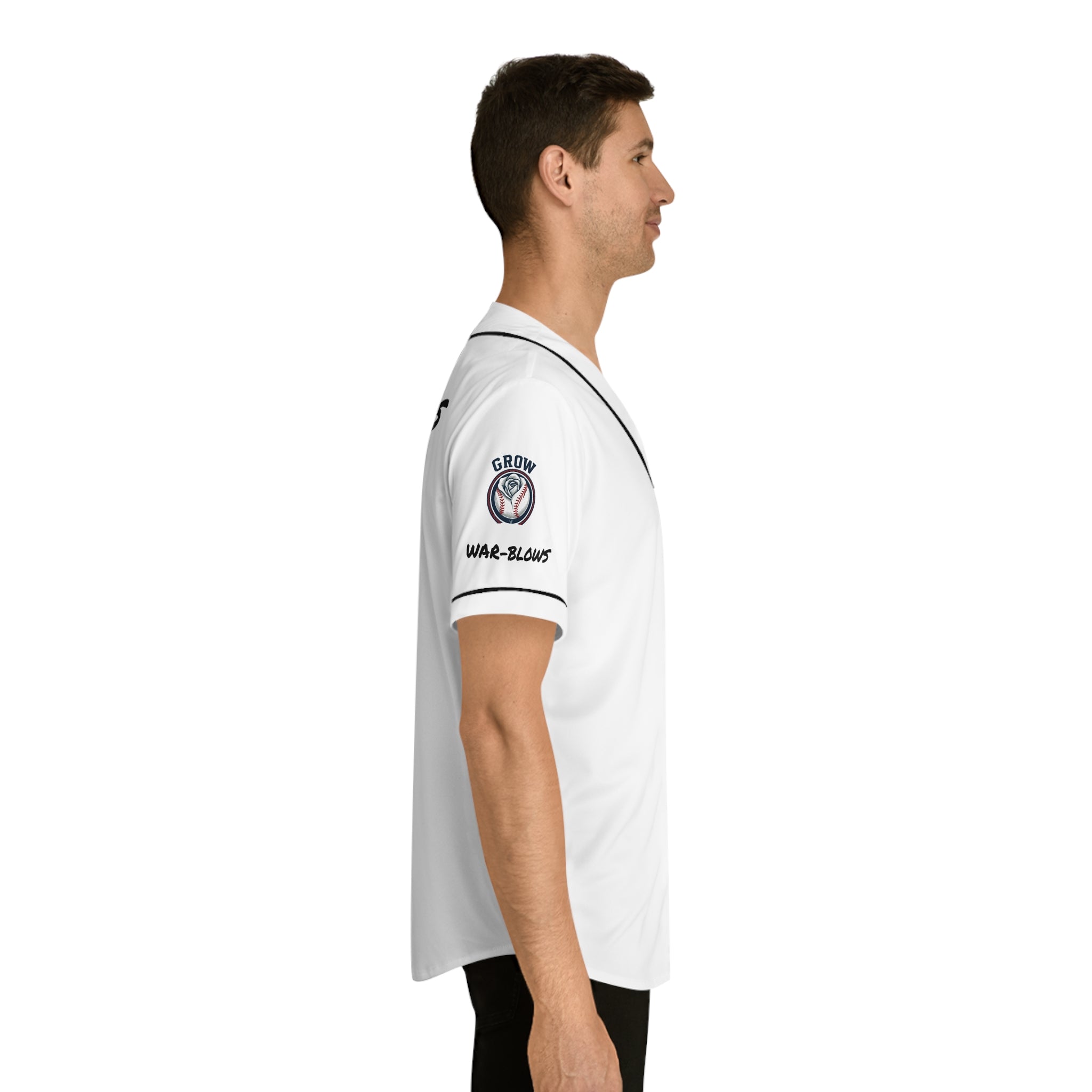 Grow Baseball Jersey - Heroes Stop War-War Blows-Positive Streetwear w/a message