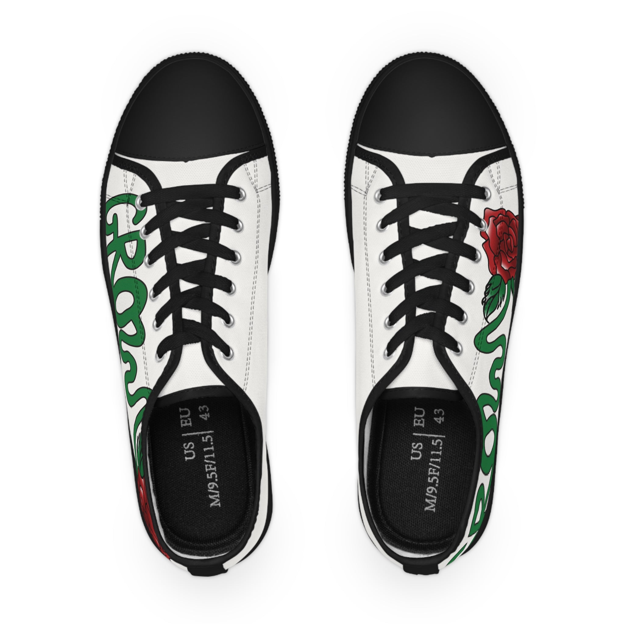 The Icon - Grow's Low Top Sneakers - streetwear shoes I white & black